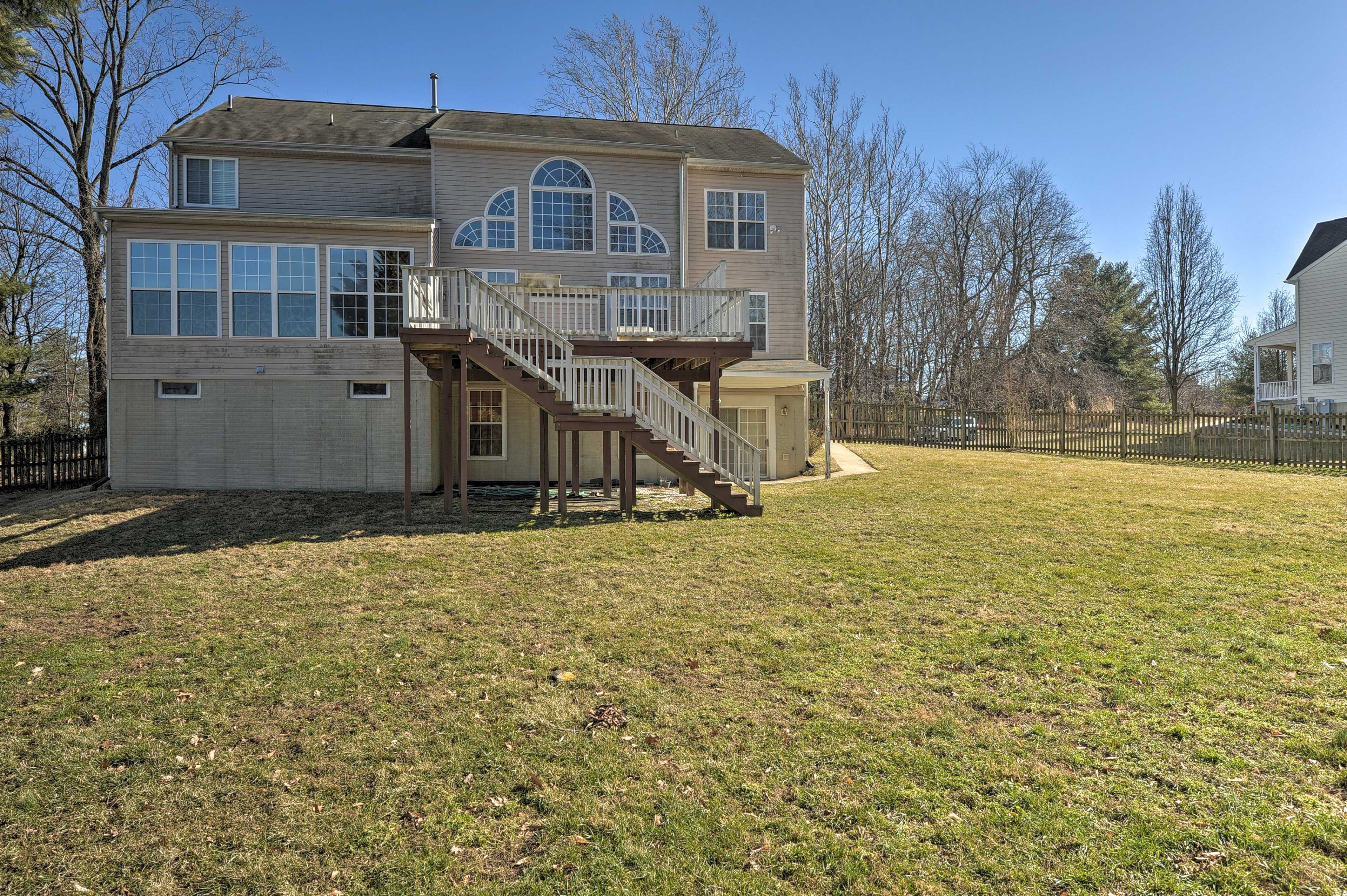Fenced-In Yard | Shared w/ Lower Level