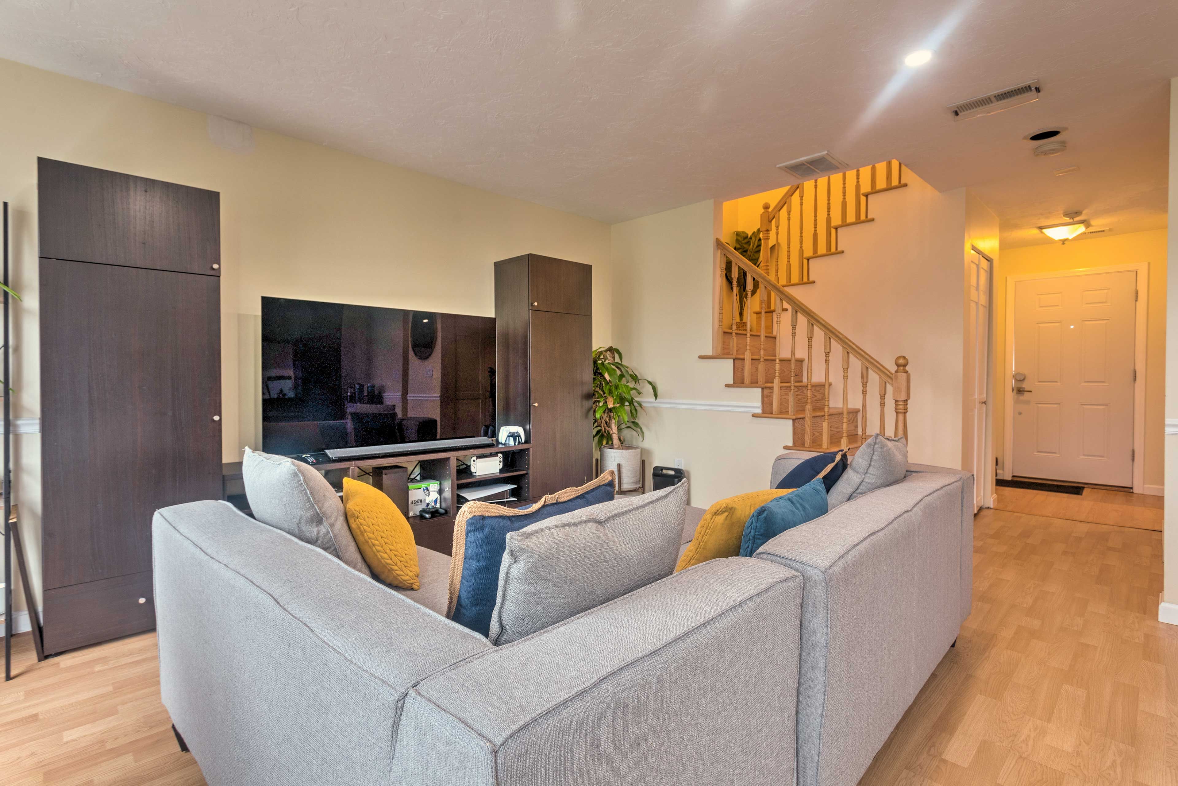 Living Room | Stationary Bike | Central Heat & A/C