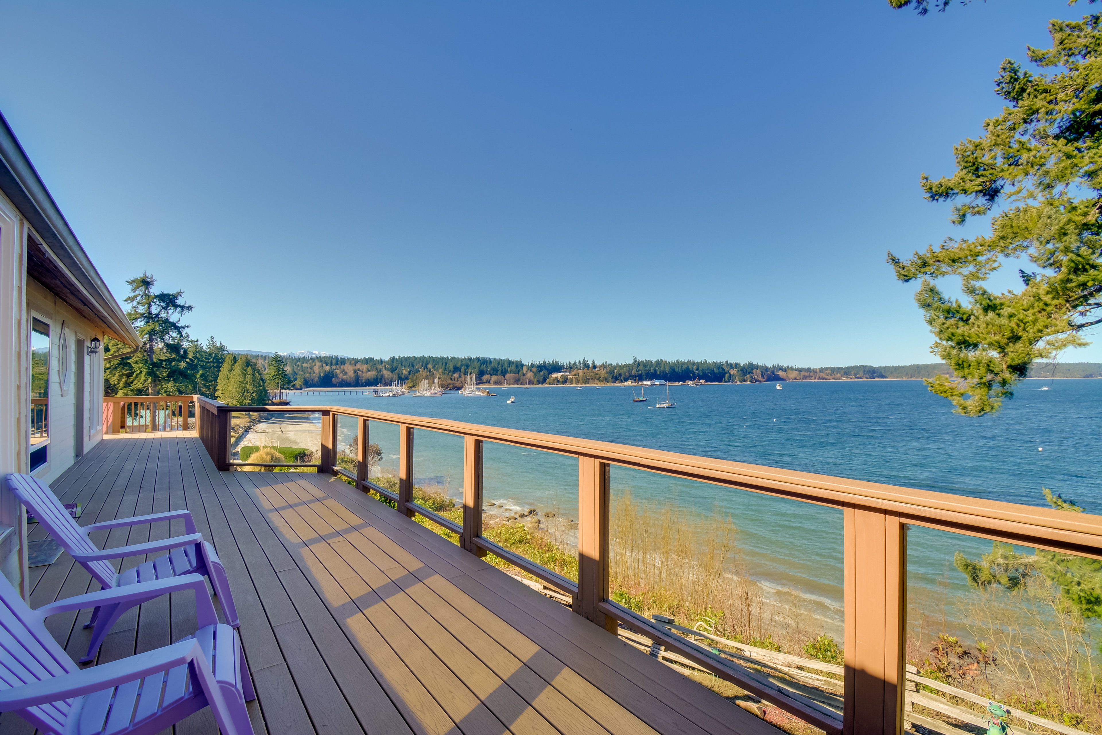 Wraparound Deck | Outdoor Seating | Water Views