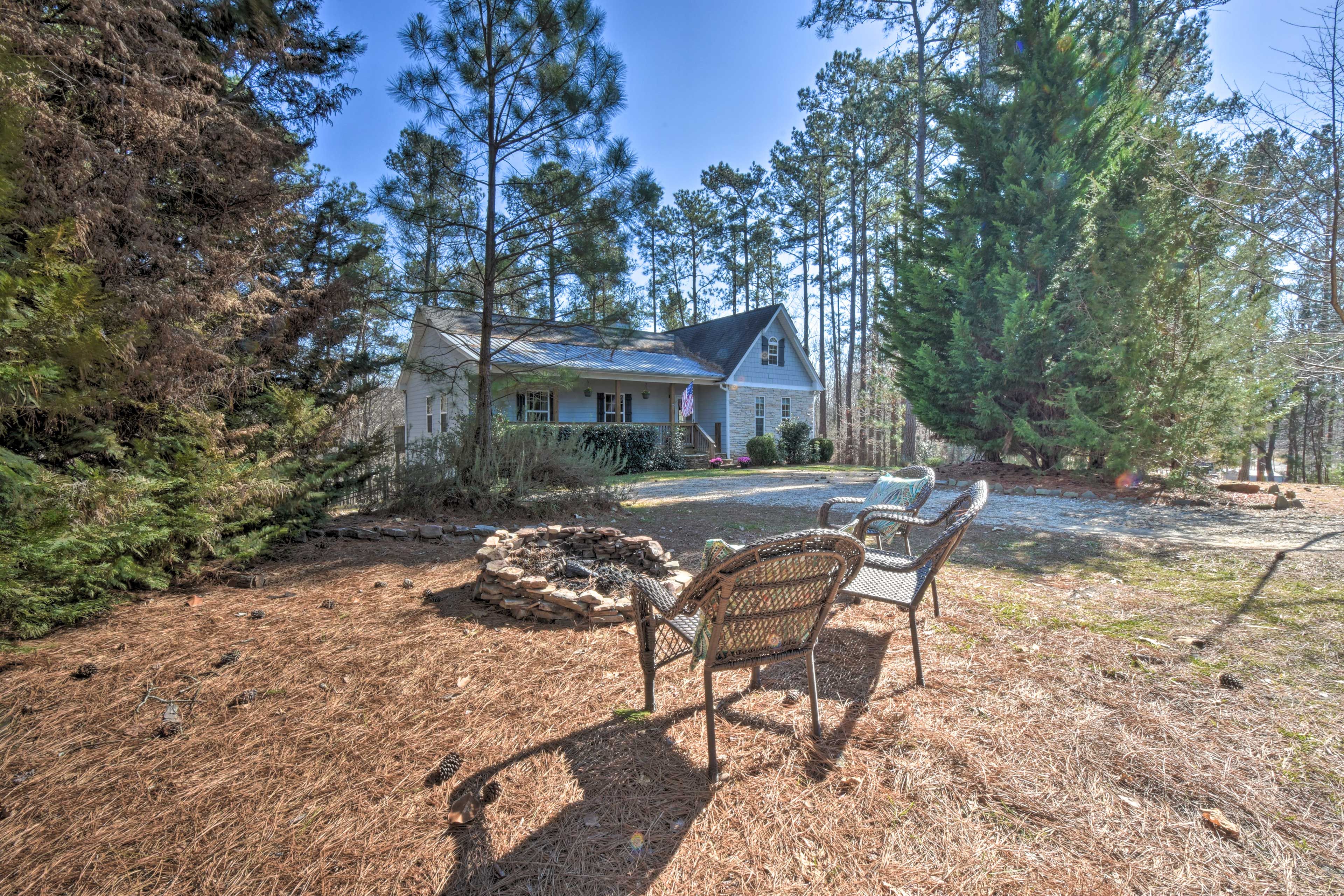 Property Exterior | Fire Pit | 2.5 Acres of Private Land