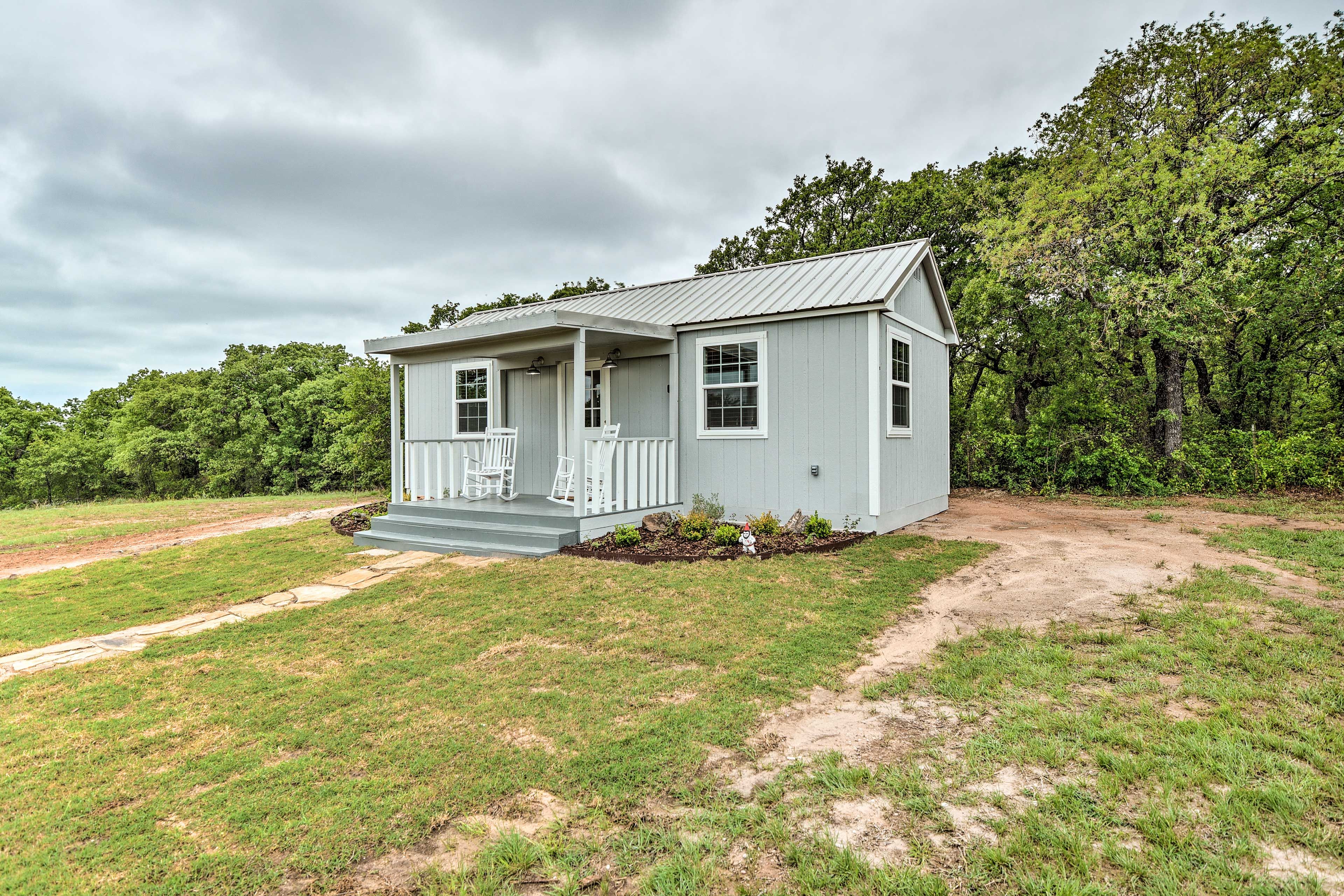 Cabin Studio Exterior | Covered Porch