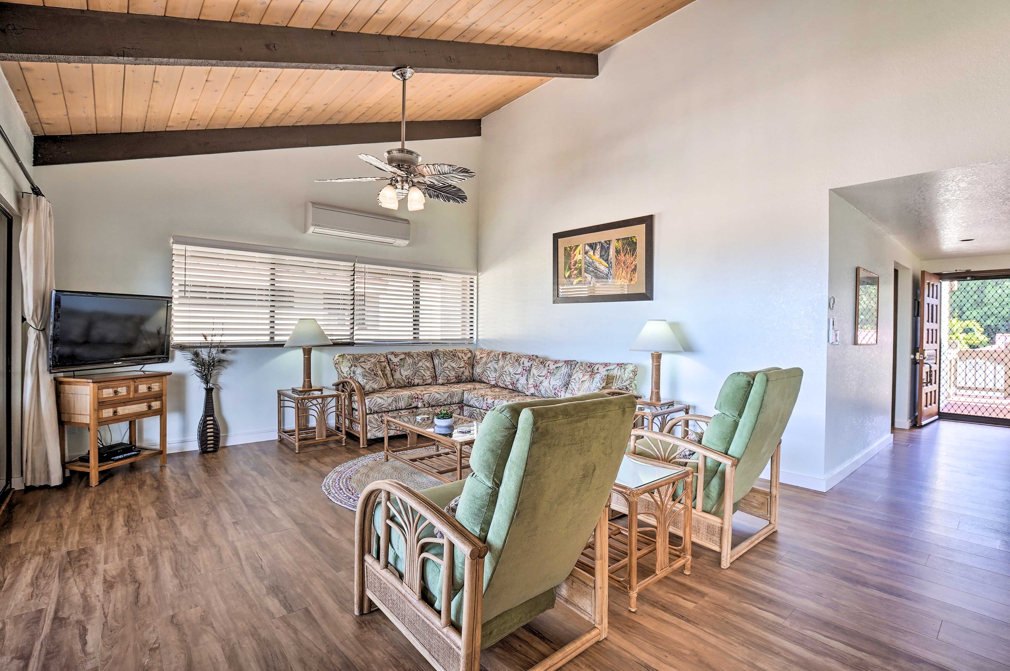 Great Room | Window Air-Conditioning Units | Vaulted Ceilings