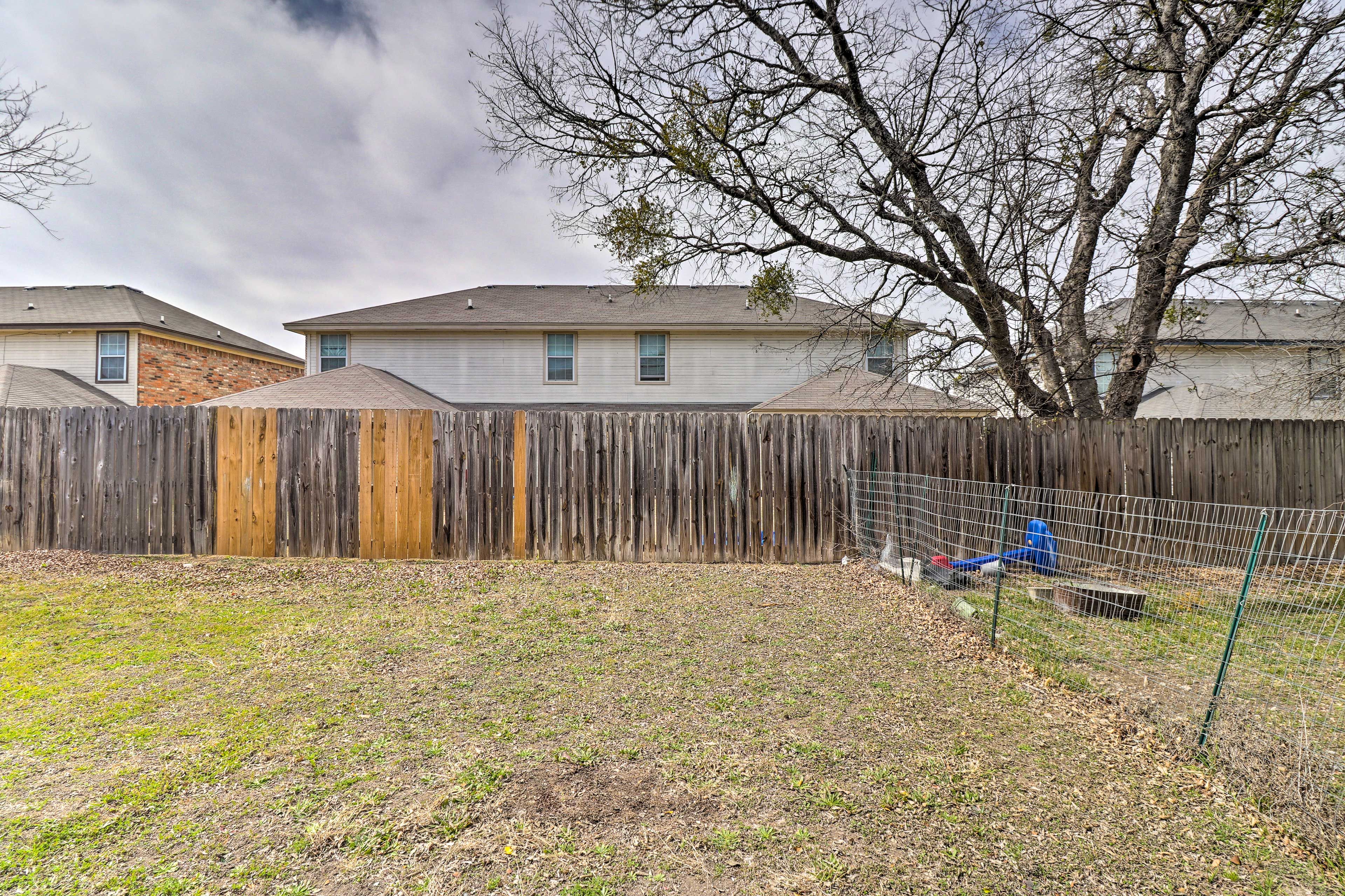 Fenced-In Backyard