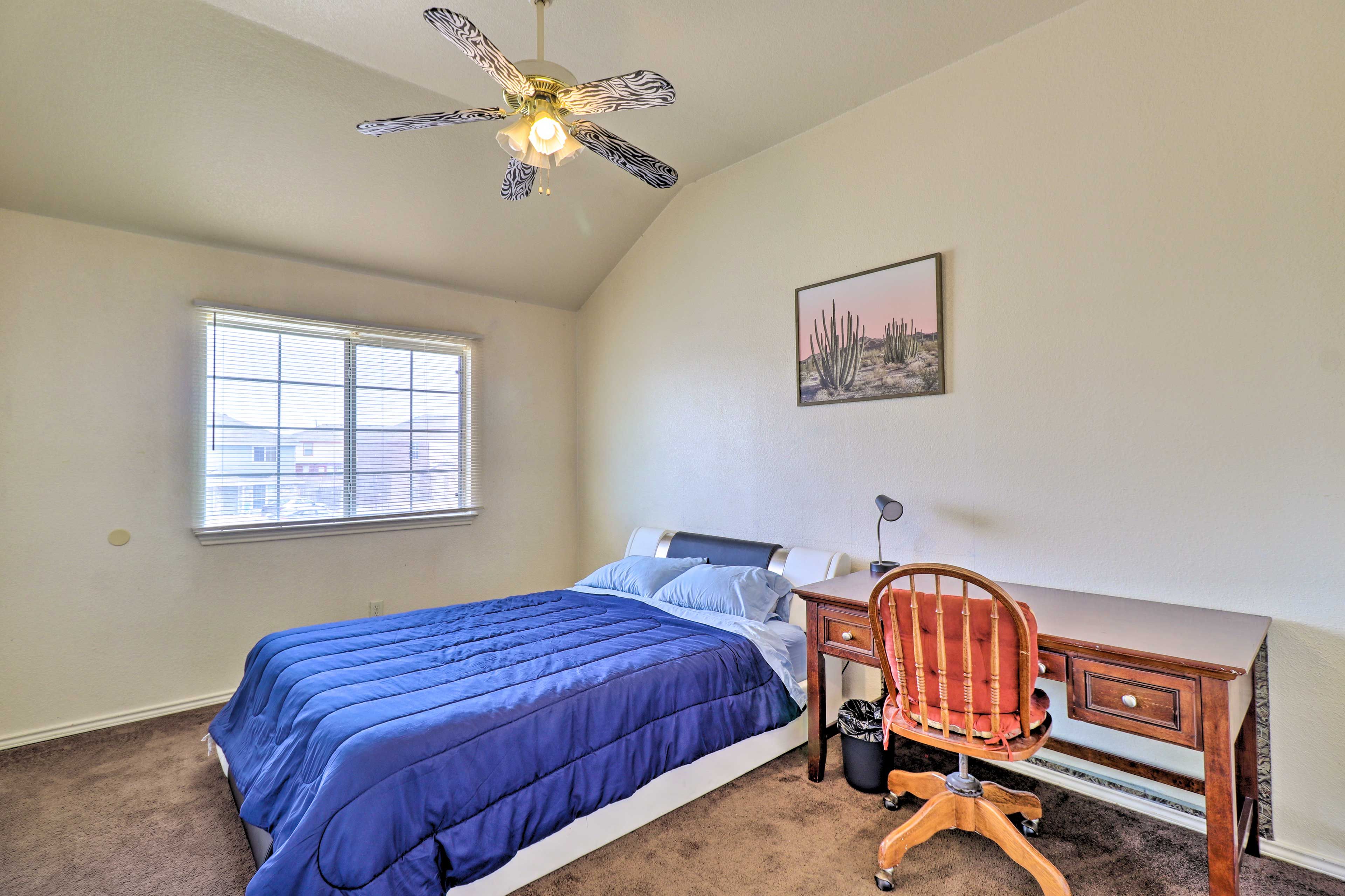 Bedroom 1 | Queen Bed w/ Memory Foam Mattress | 2nd Floor | Stairs to Access