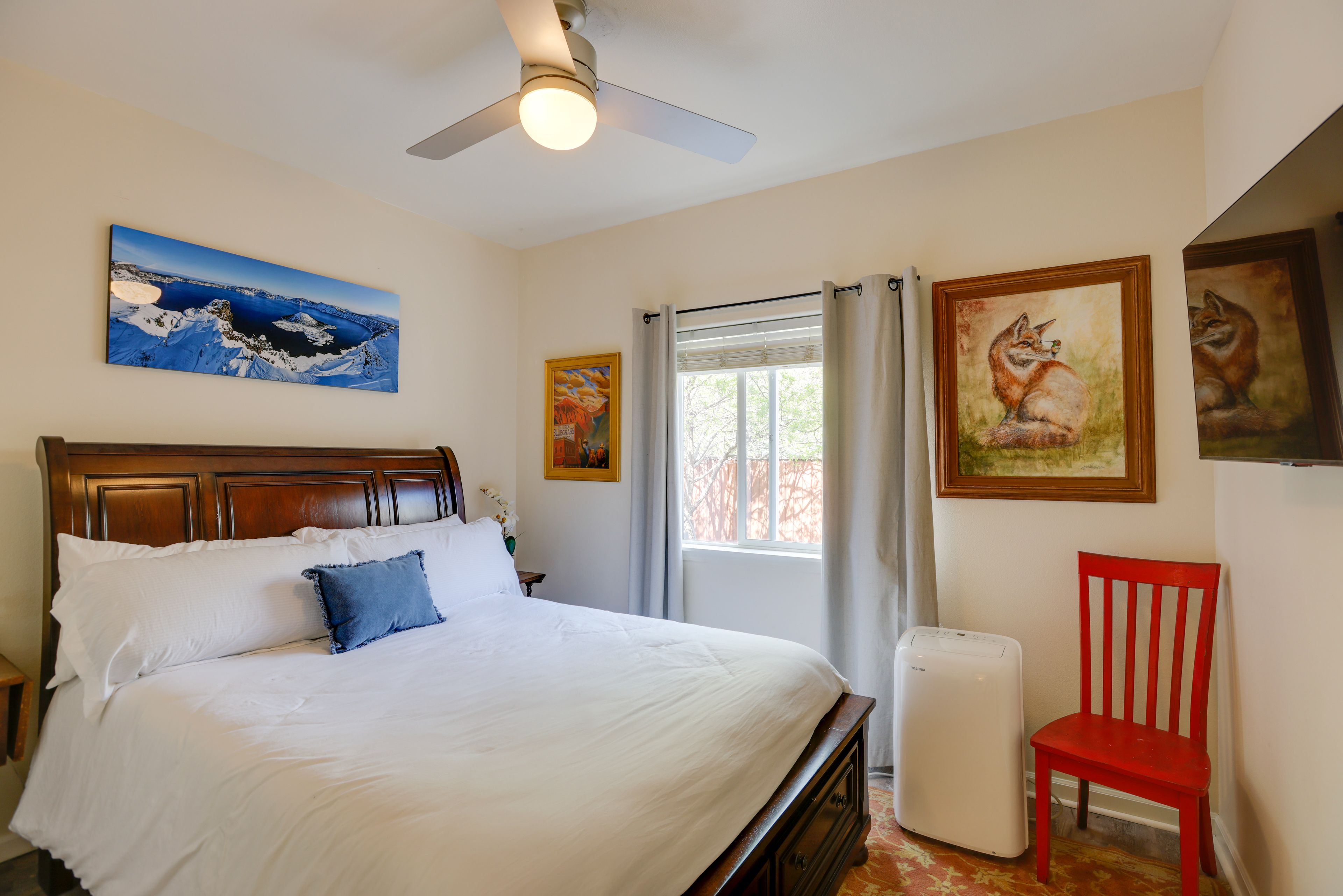 Bedroom 2 | Queen Bed | Portable A/C Unit
