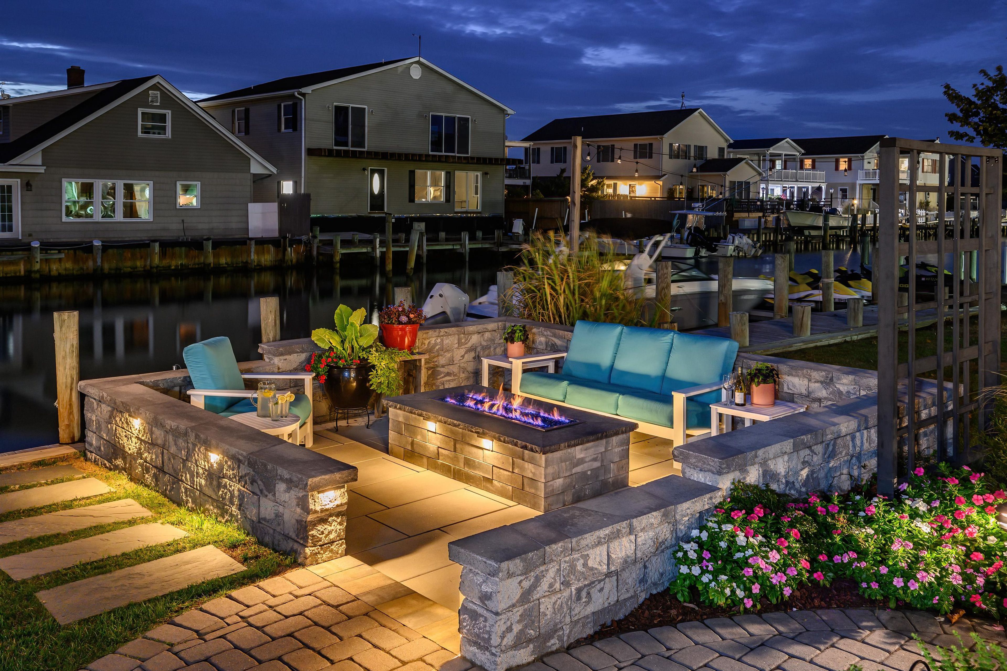 Waterfront Patio | Fire Pit | 2-Story Home
