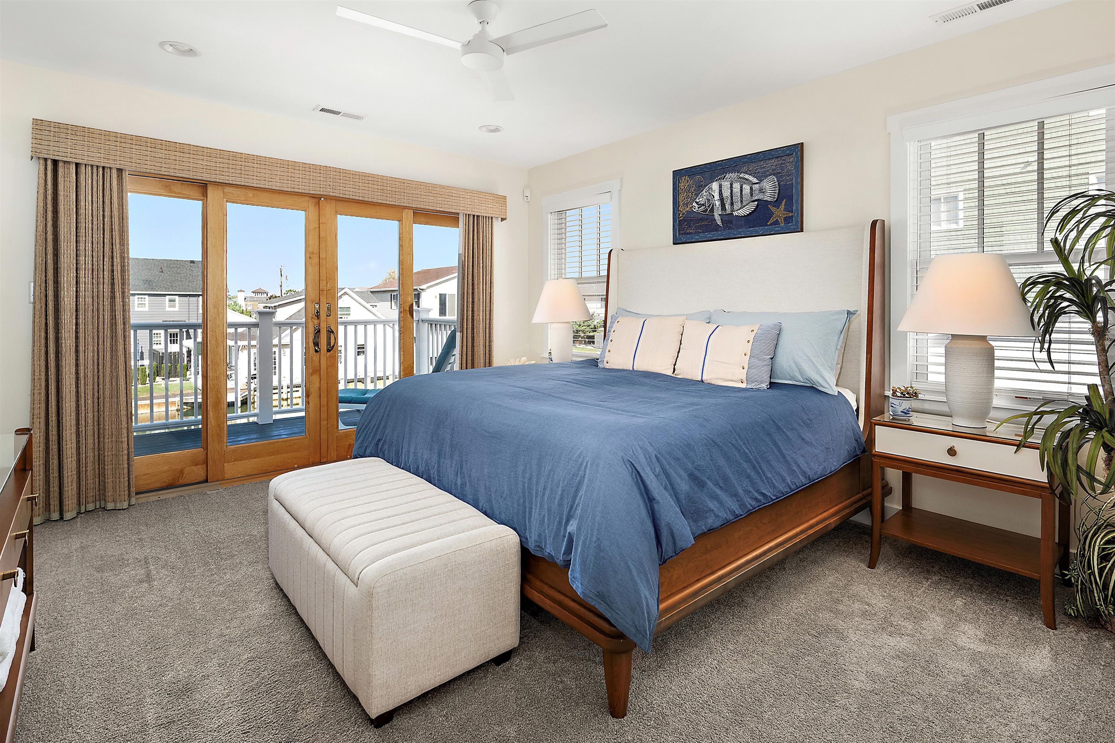 Bedroom 1 | King Bed | Linens Provided | Balcony Access | 2nd Floor