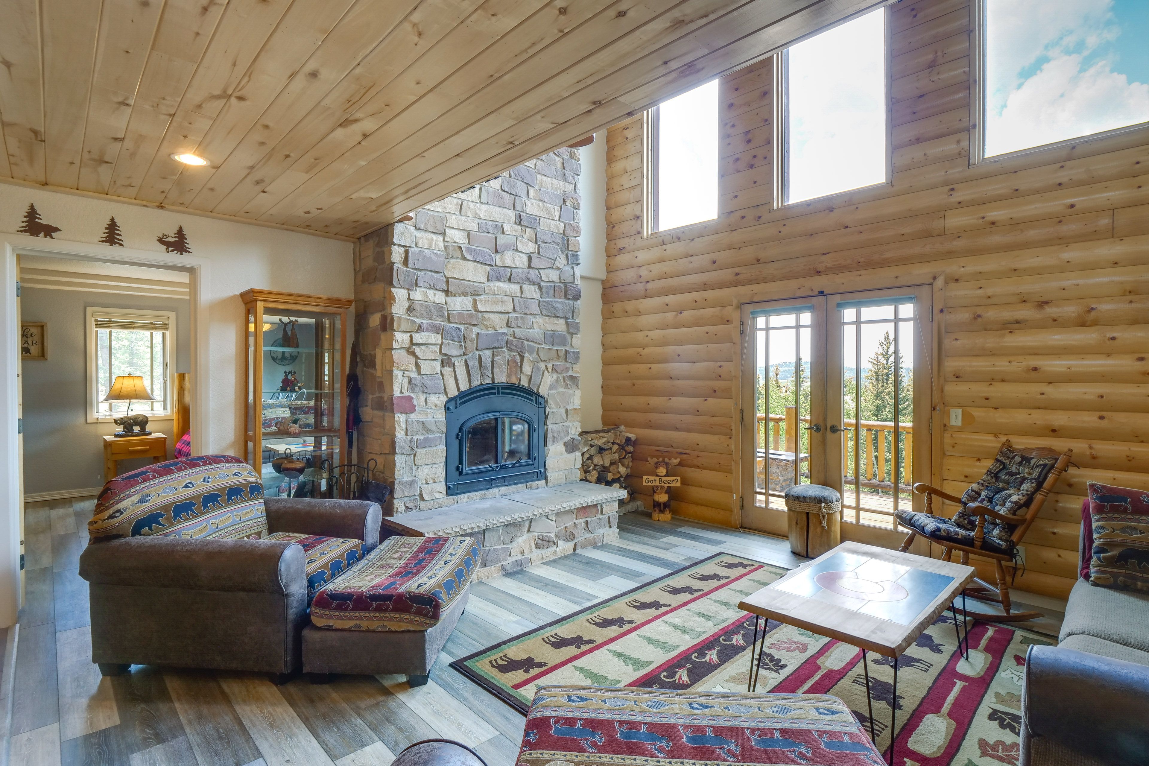 Living Room | Wood-Burning Fireplace