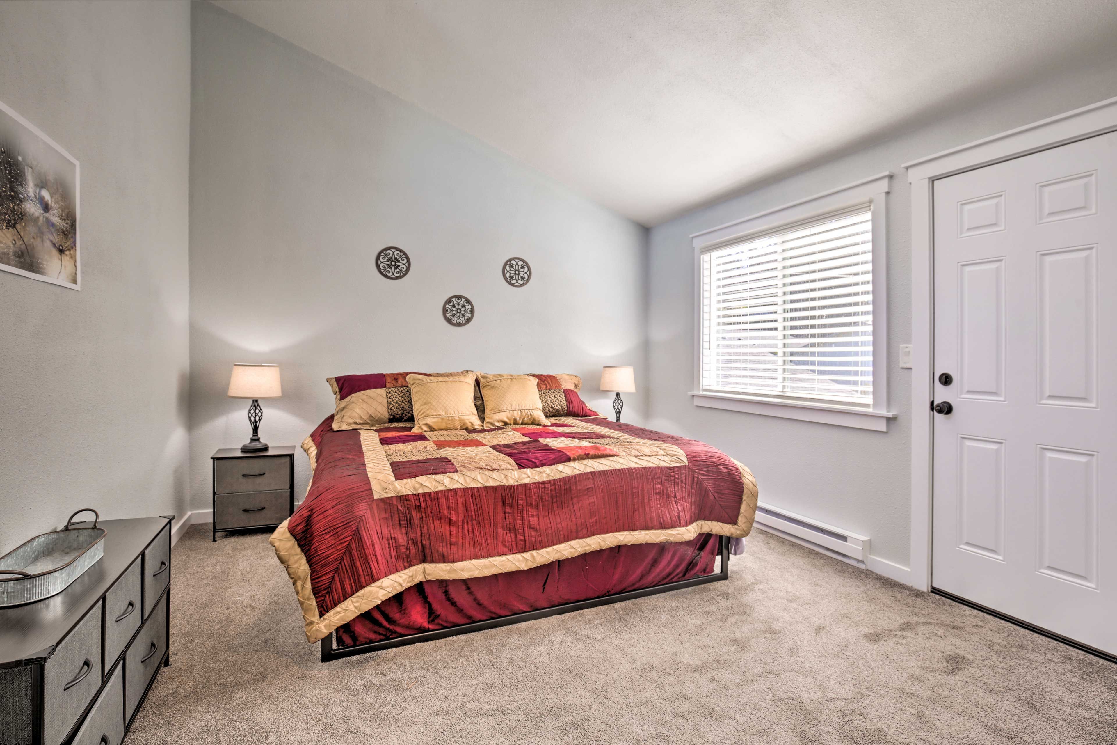 Bedroom 1 | 2nd Floor | Stairs Required | California King Bed