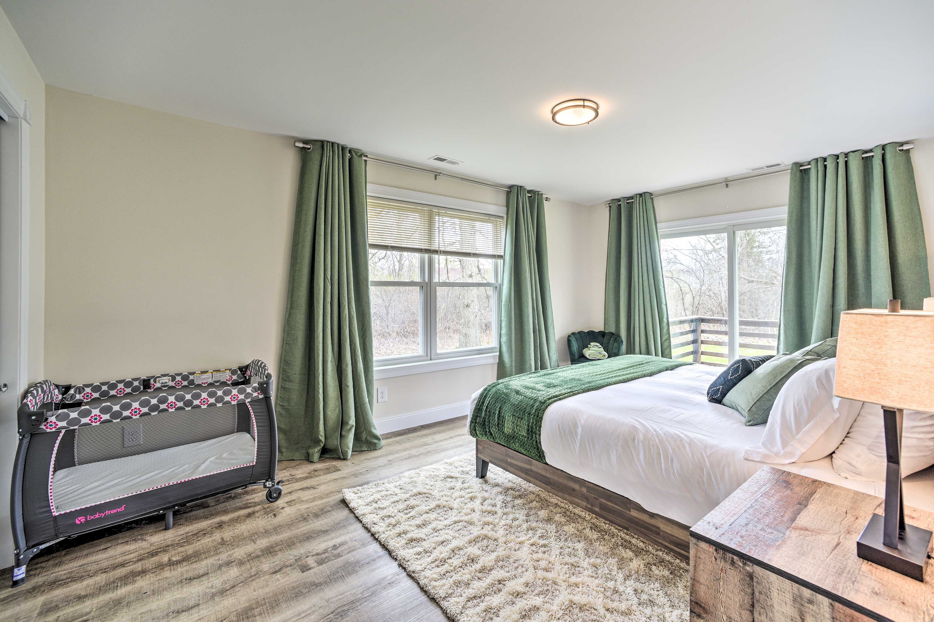 Bedroom 1 | Linens Provided | 2 Pack n' Plays Available