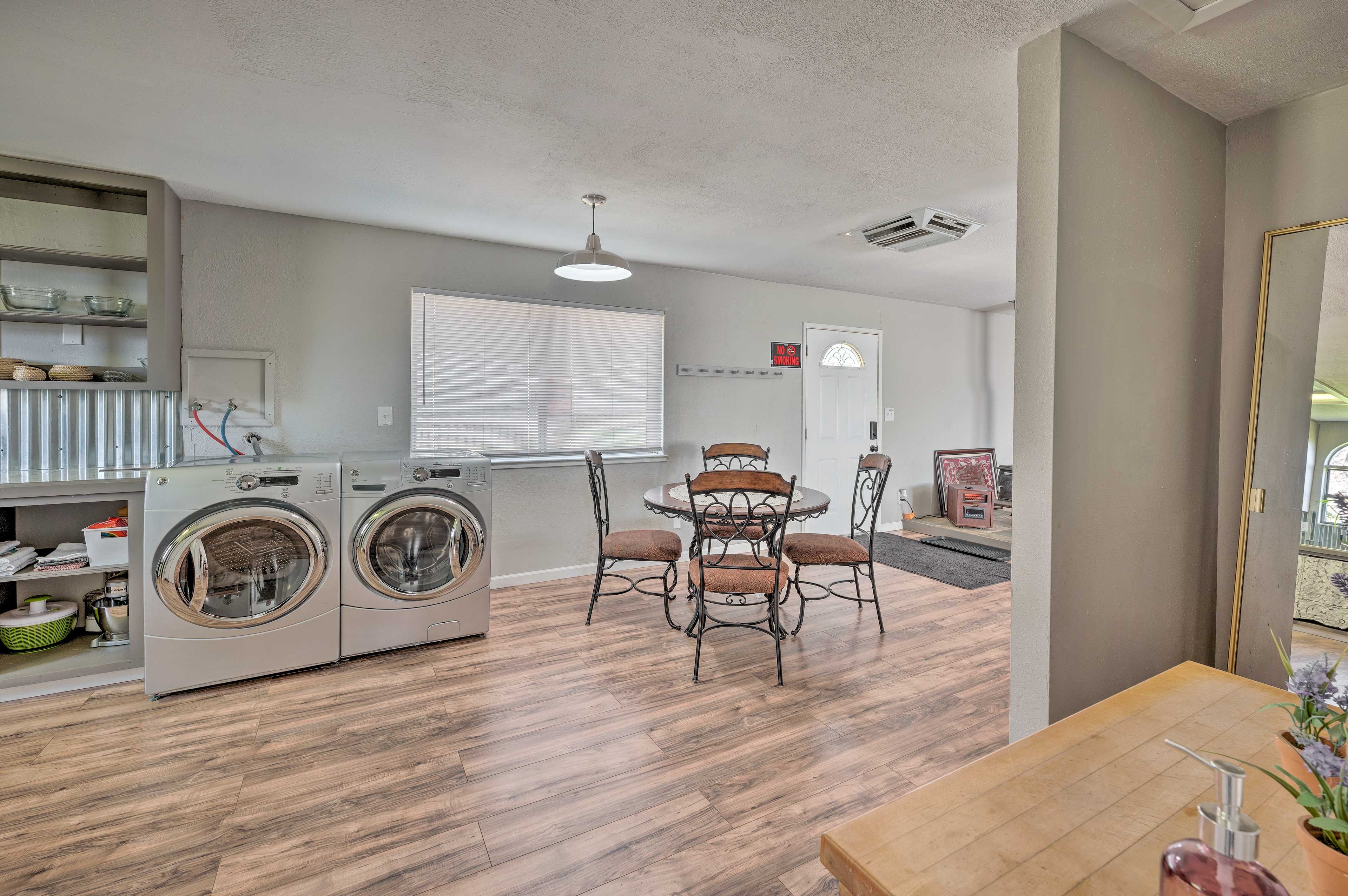 Kitchen | Baking Dishes | Spices | Laundry Area | Iron & Board Available