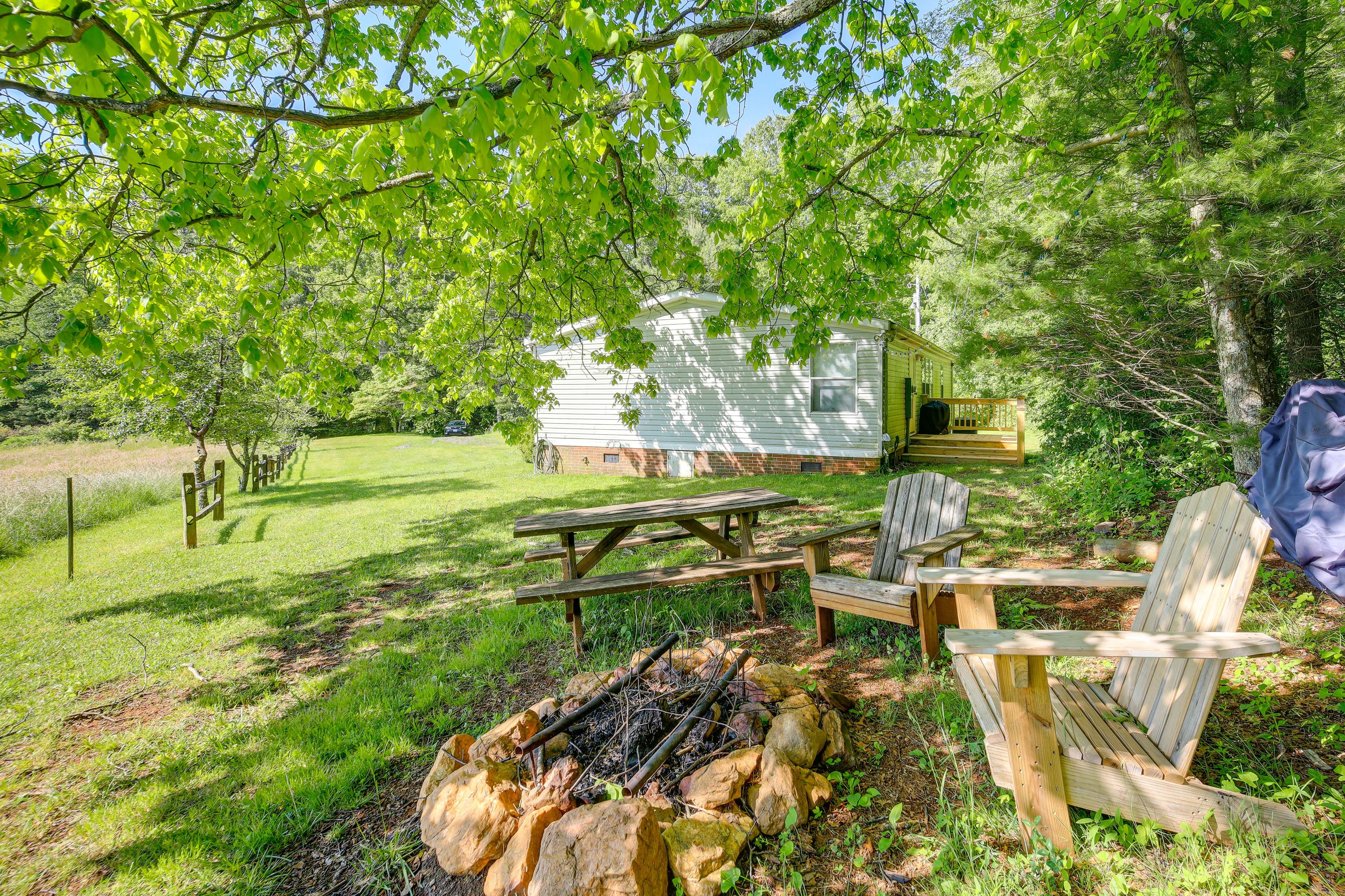 Backyard | Wood-Burning Fire Pit | Gas Grill Available
