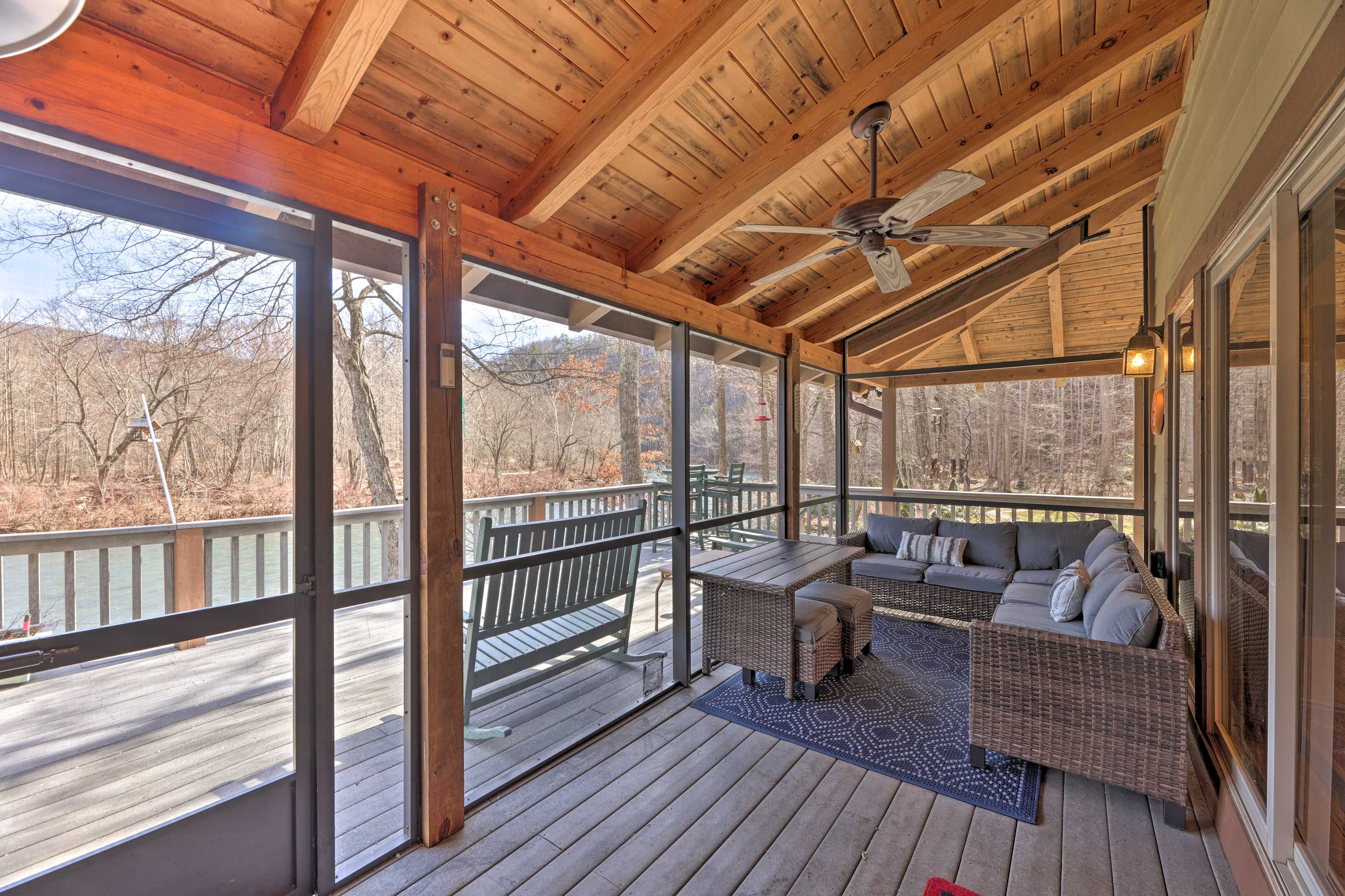Enclosed Patio | Ample Seating