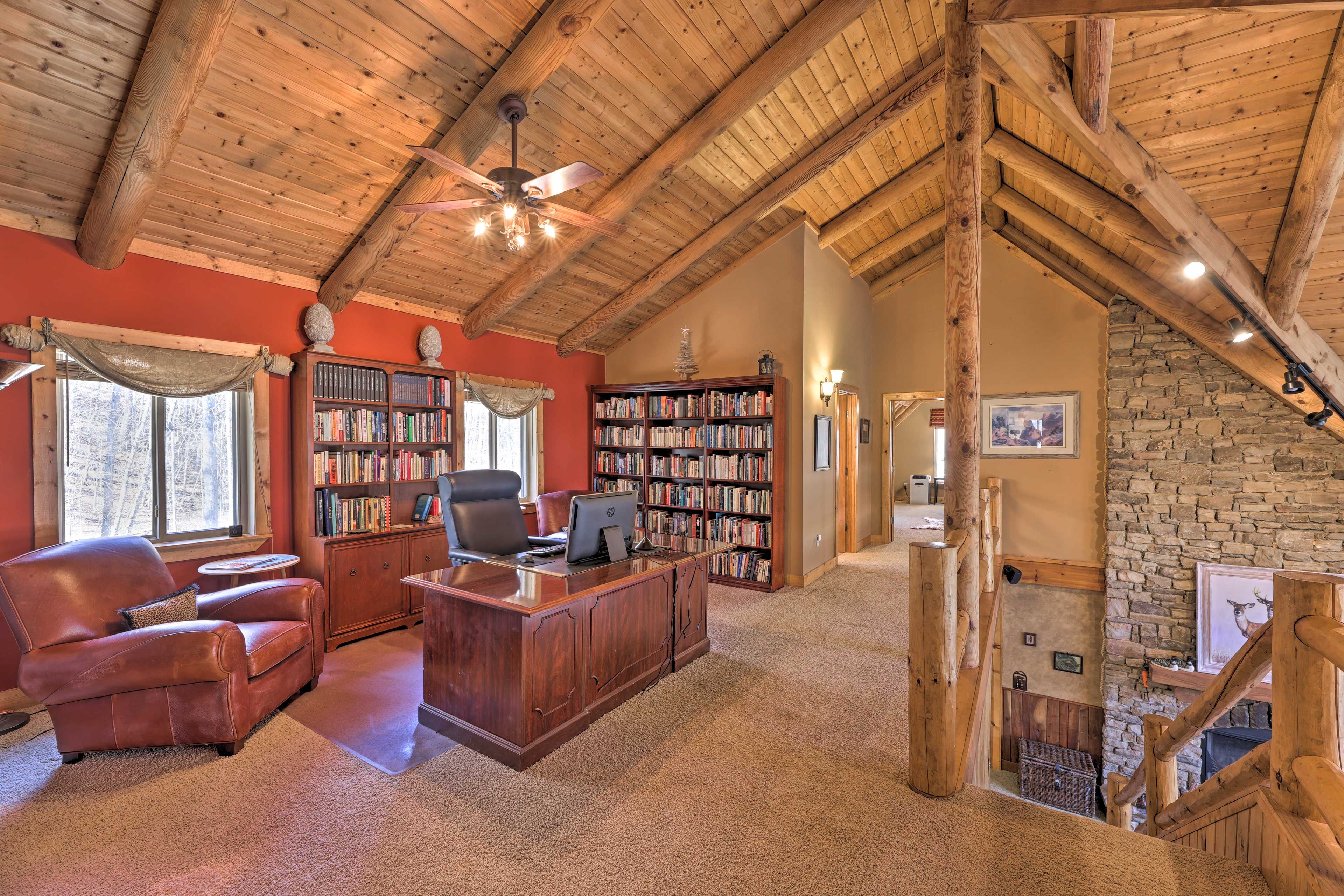 Loft + Office Space | Main House | 2nd Floor | Books + Board Games