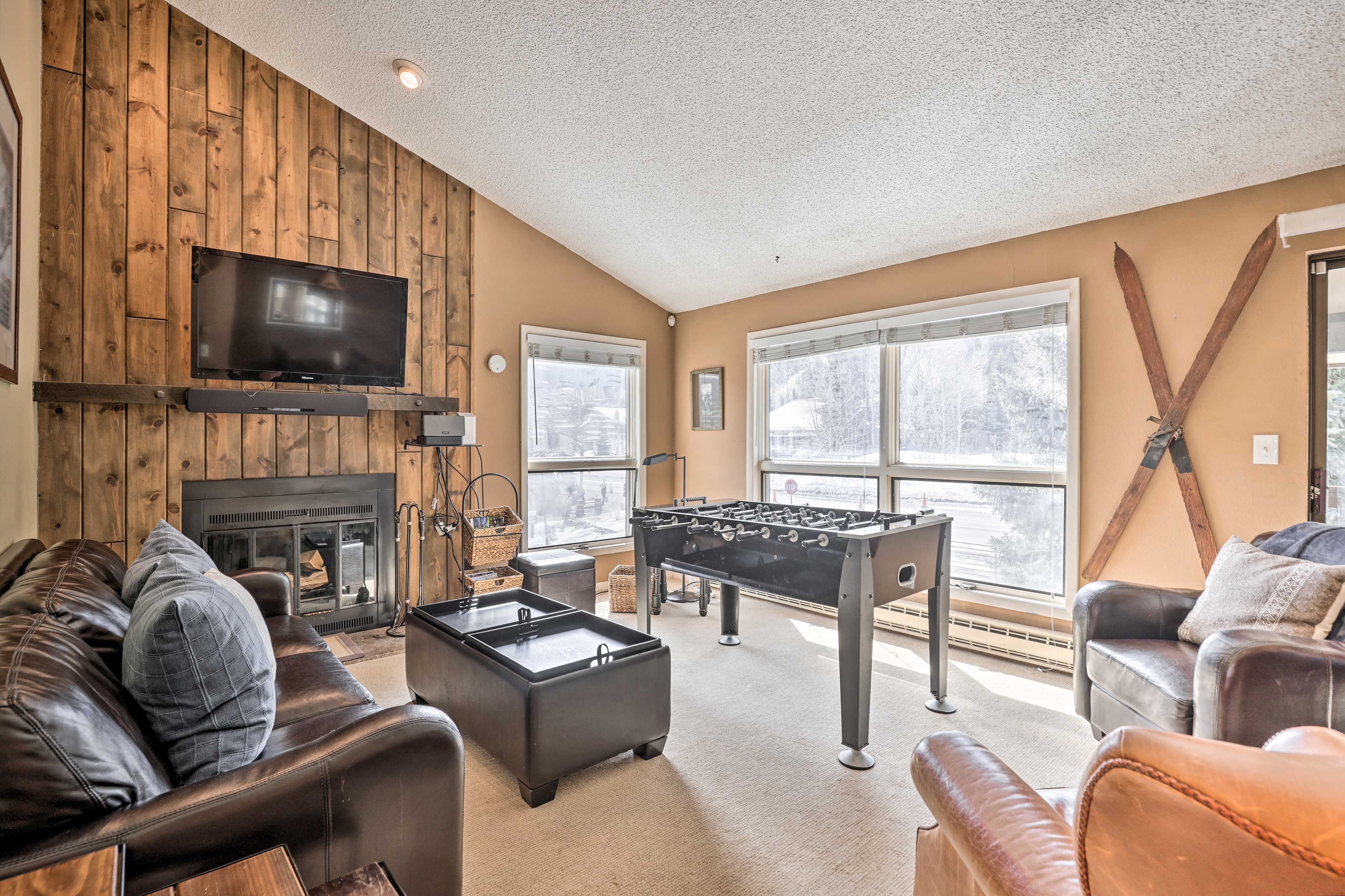 Living Room | Wood-Burning Fireplace