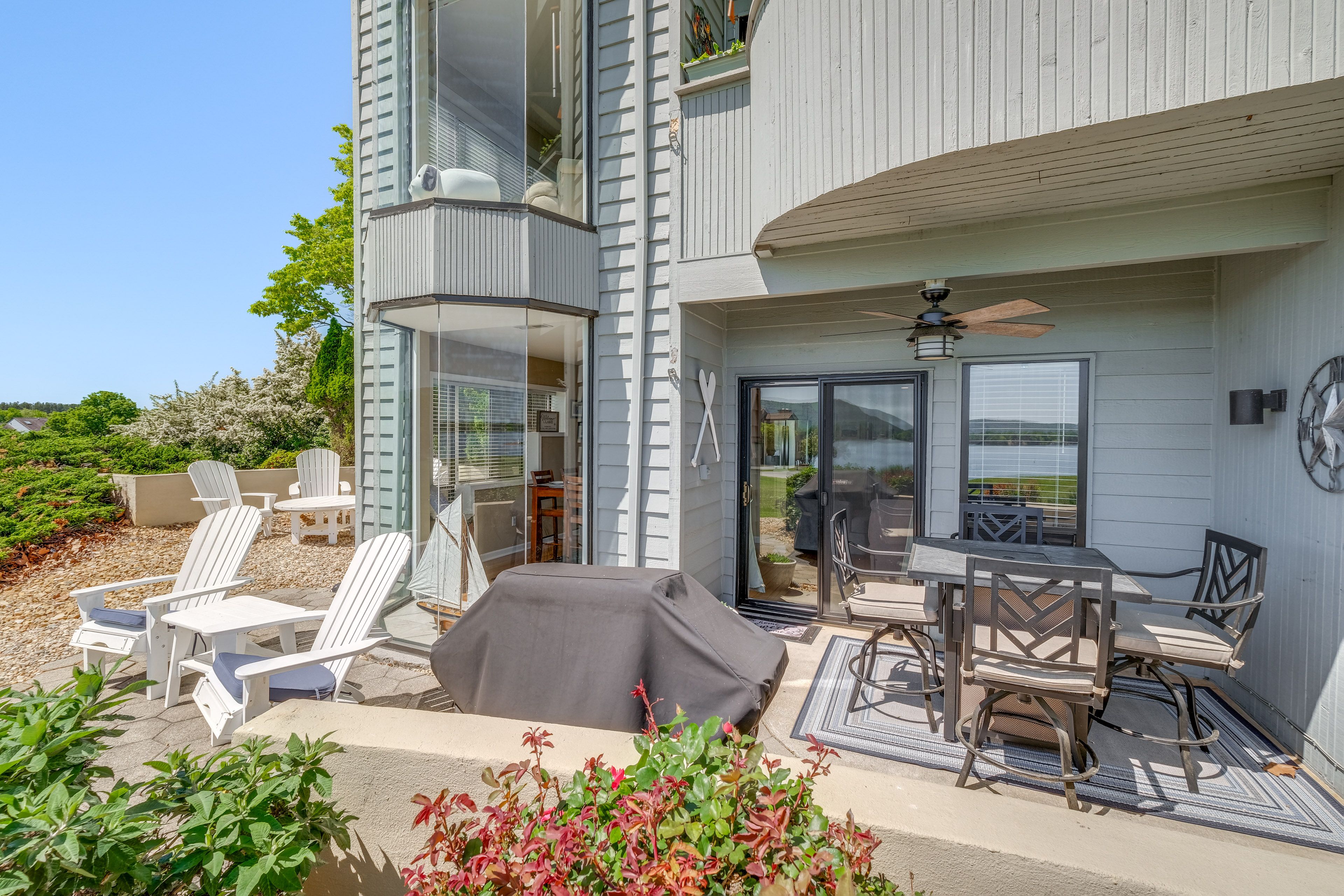 Private Patio | Outdoor Dining | Gas Grill | Lake Views