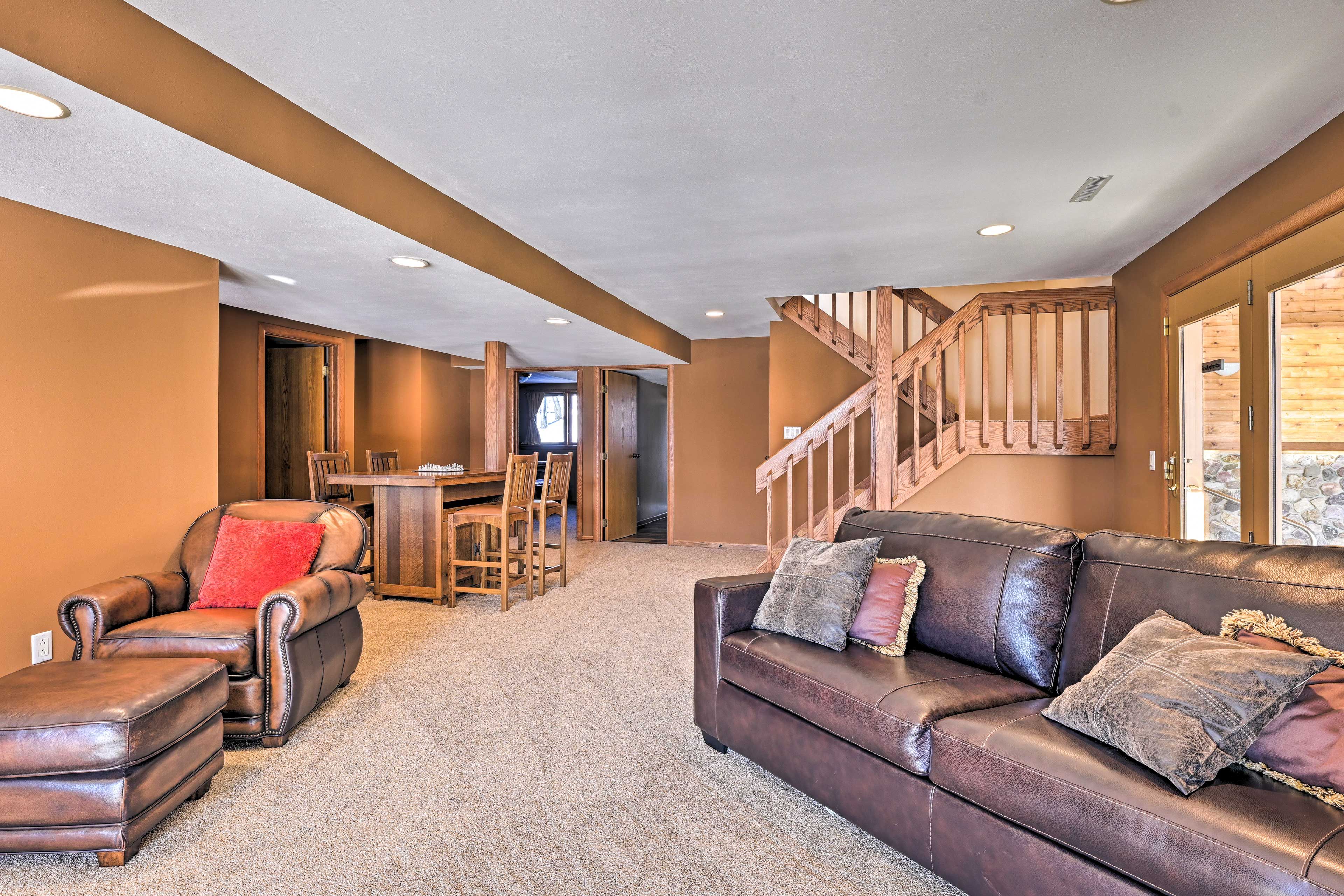 Lower Living Room | Sleeper Sofa | Basement
