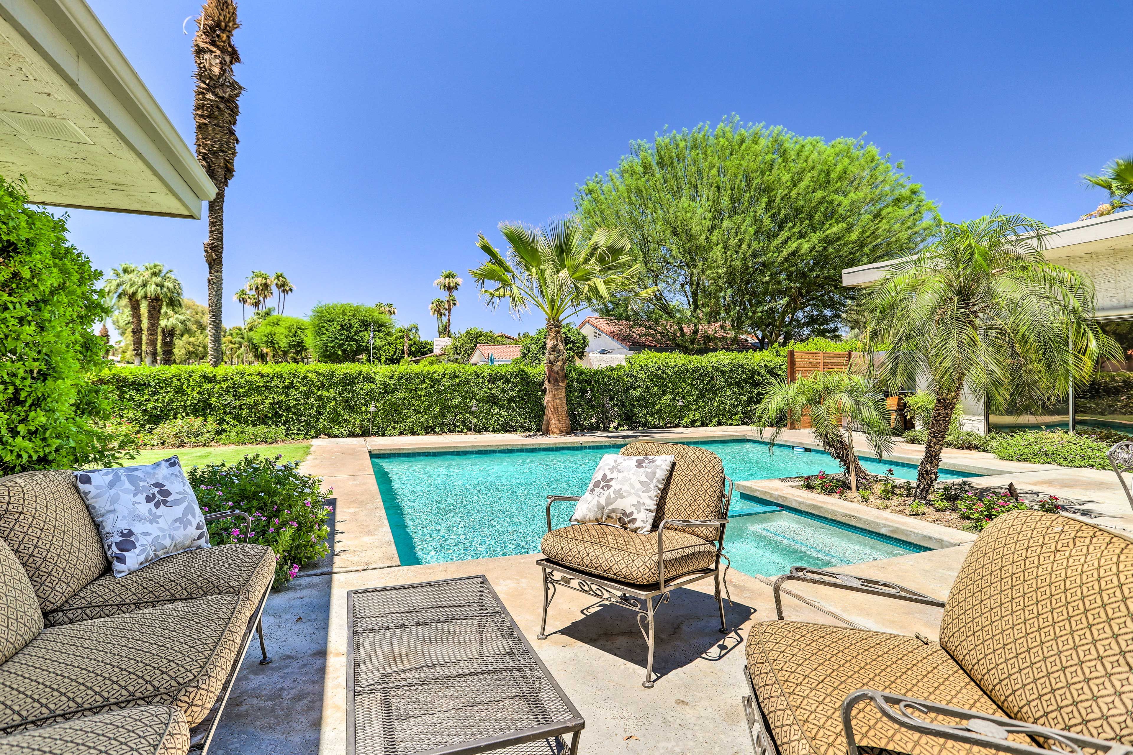 Patio | Pool (Heated w/ Fee) | Hot Tub | Gas Grill