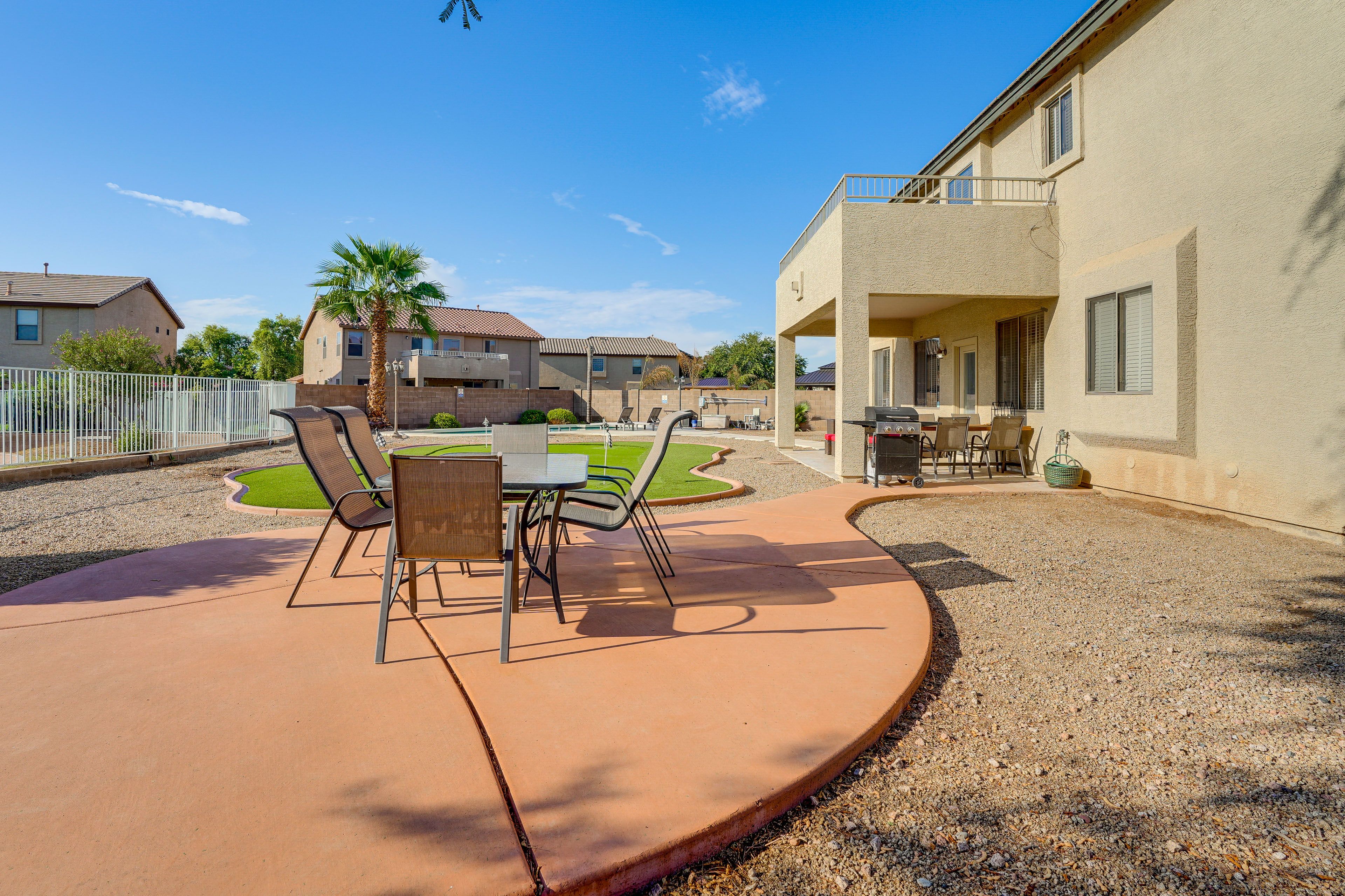 Fenced Yard | Outdoor Dining | Water Views | Putting Green