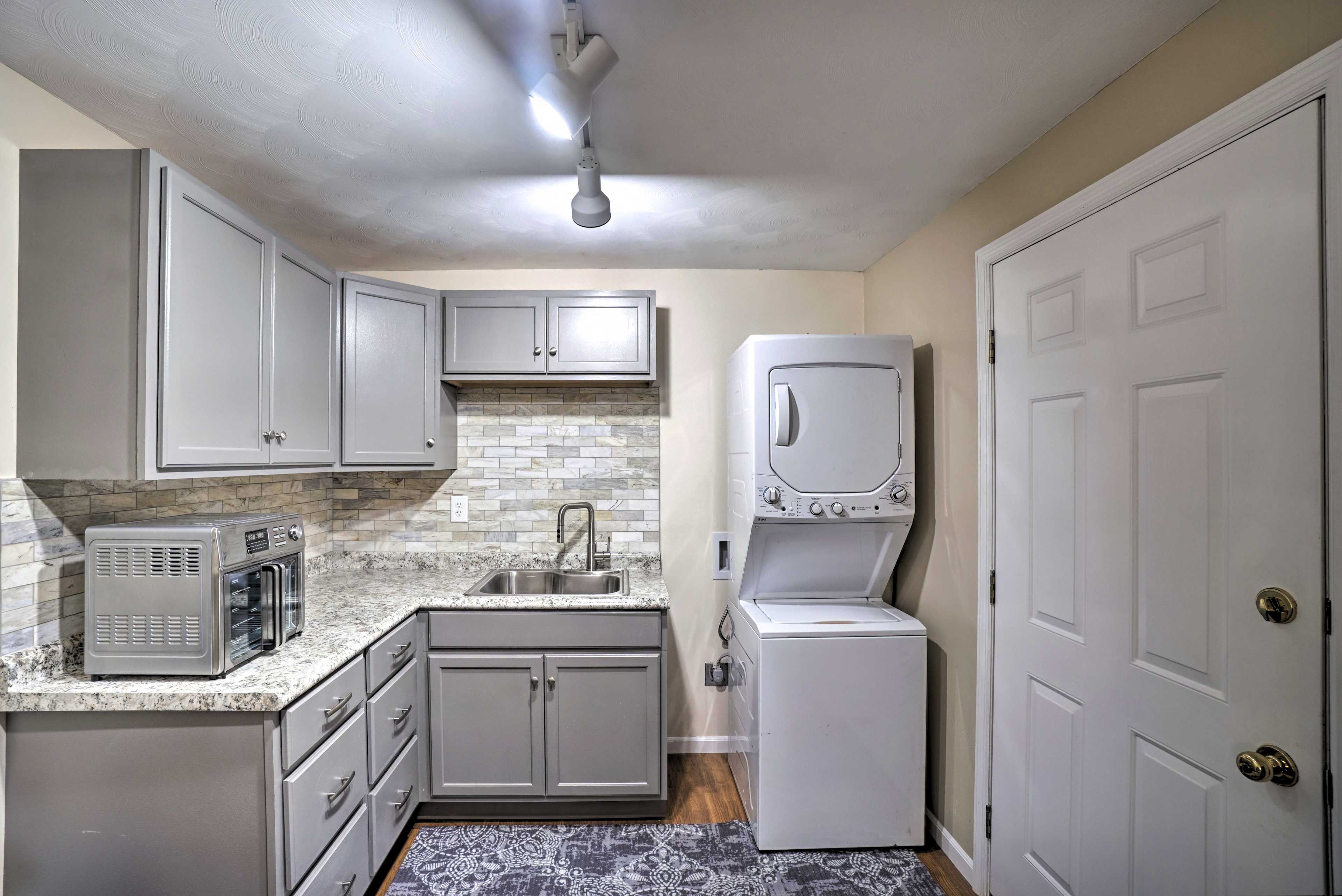 Well-Equipped Kitchenette | Laundry Area