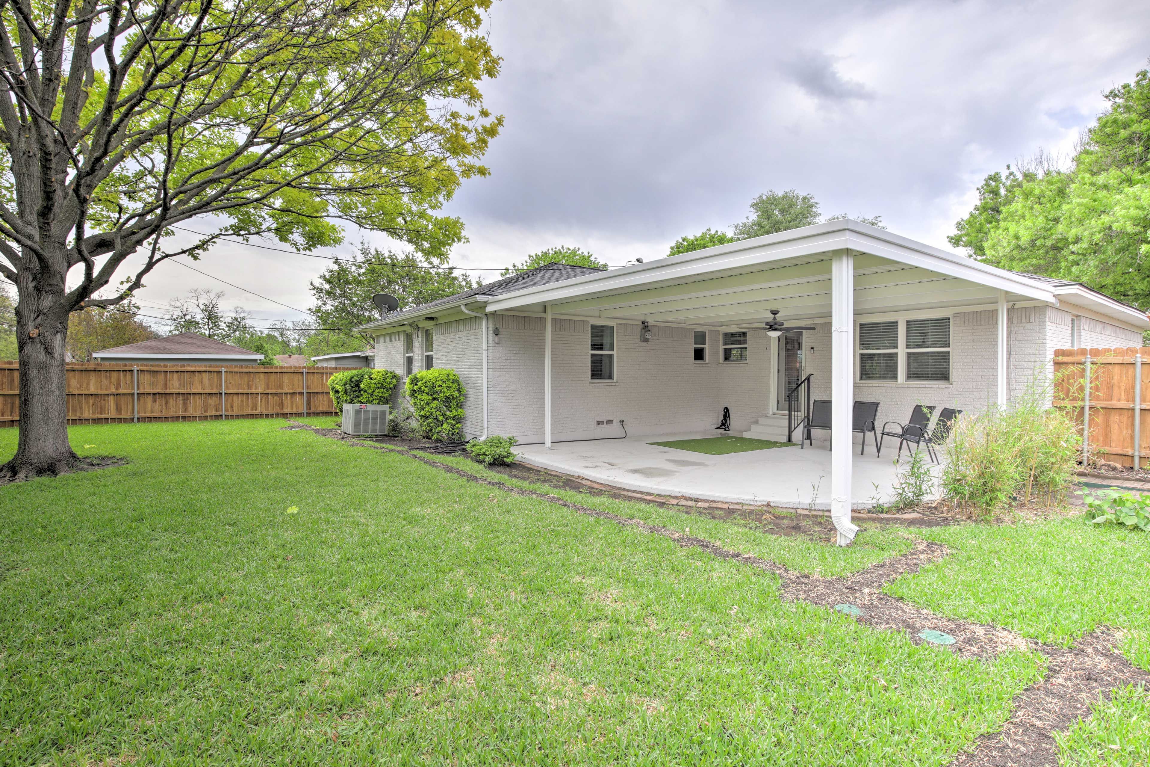 Covered Porch | Spacious Fenced Yard