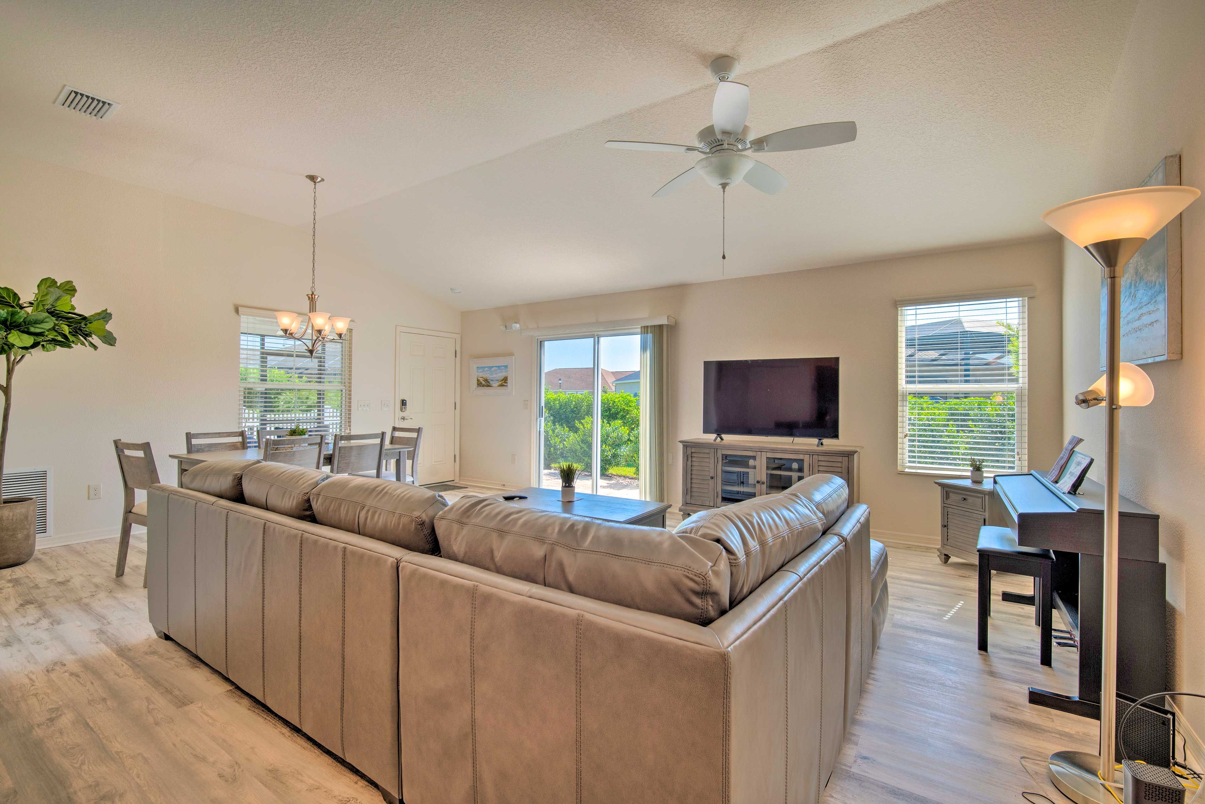 Living Room | Smart TV | Digital Piano | Queen Memory Foam Mattress Available