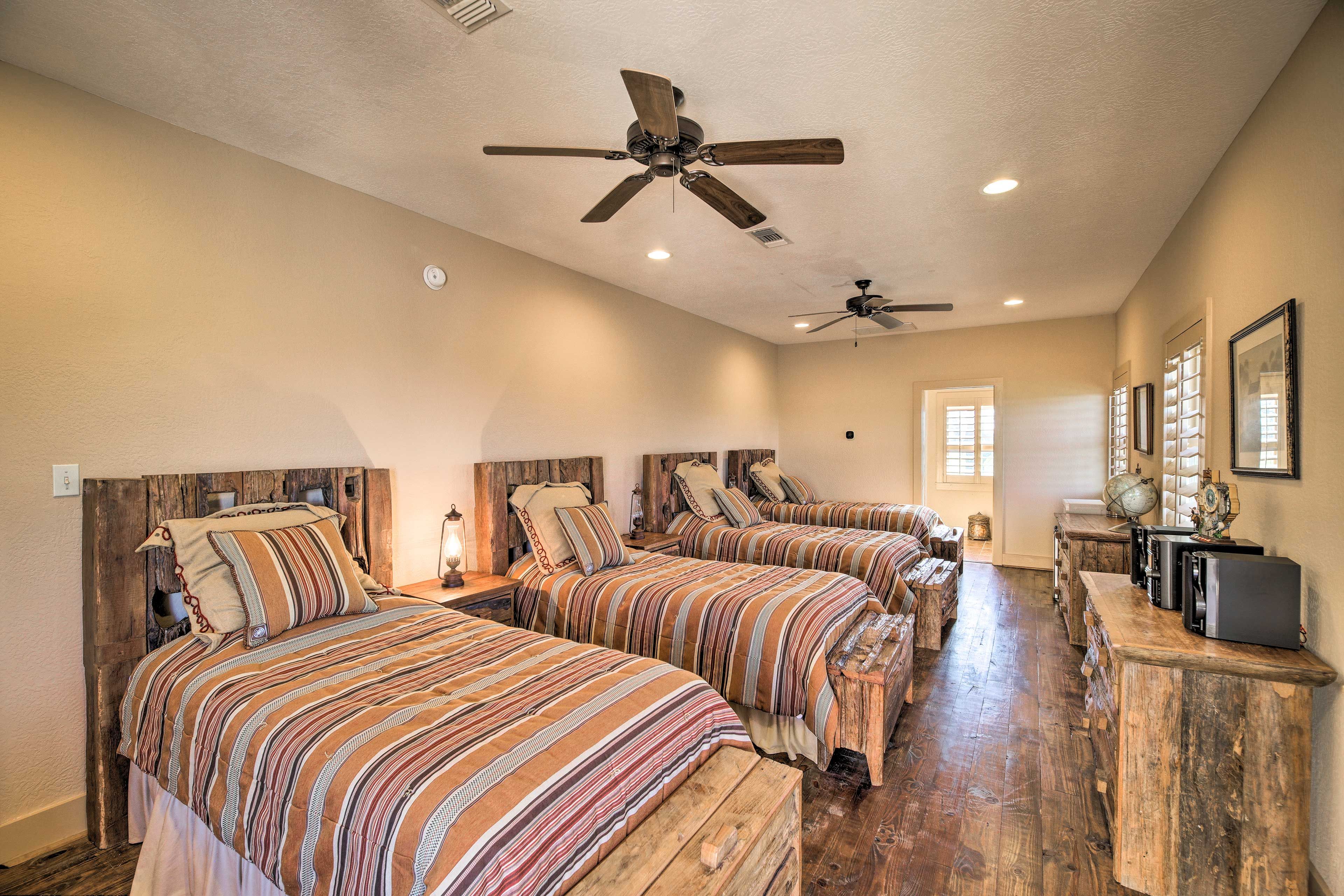 Bedroom 6 (Garage Bedroom) | Above Garage | 4 Twin Beds