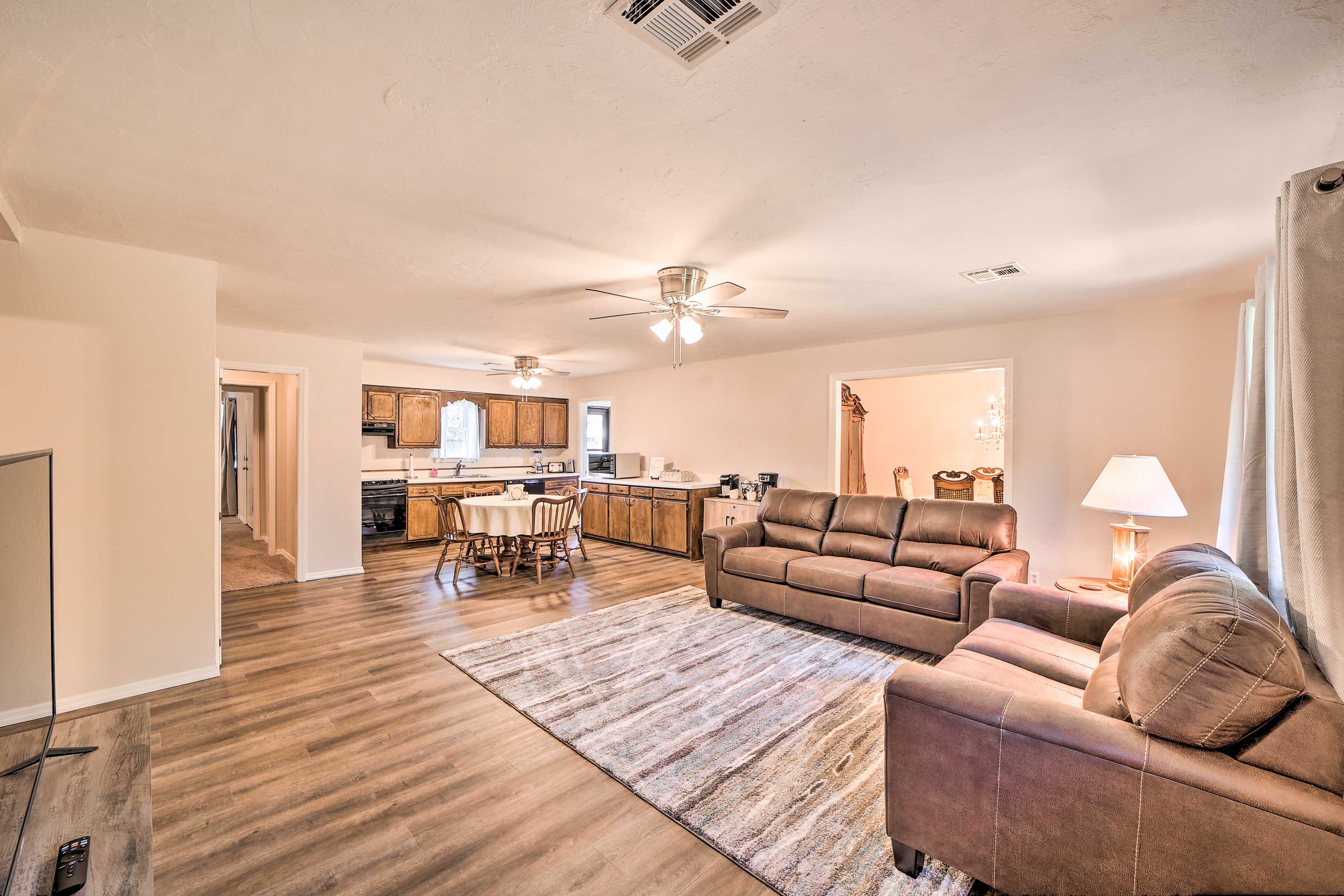 Stigler Vacation Rental | 3BR | 2BA | Step-Free Access | 2,398 Sq Ft