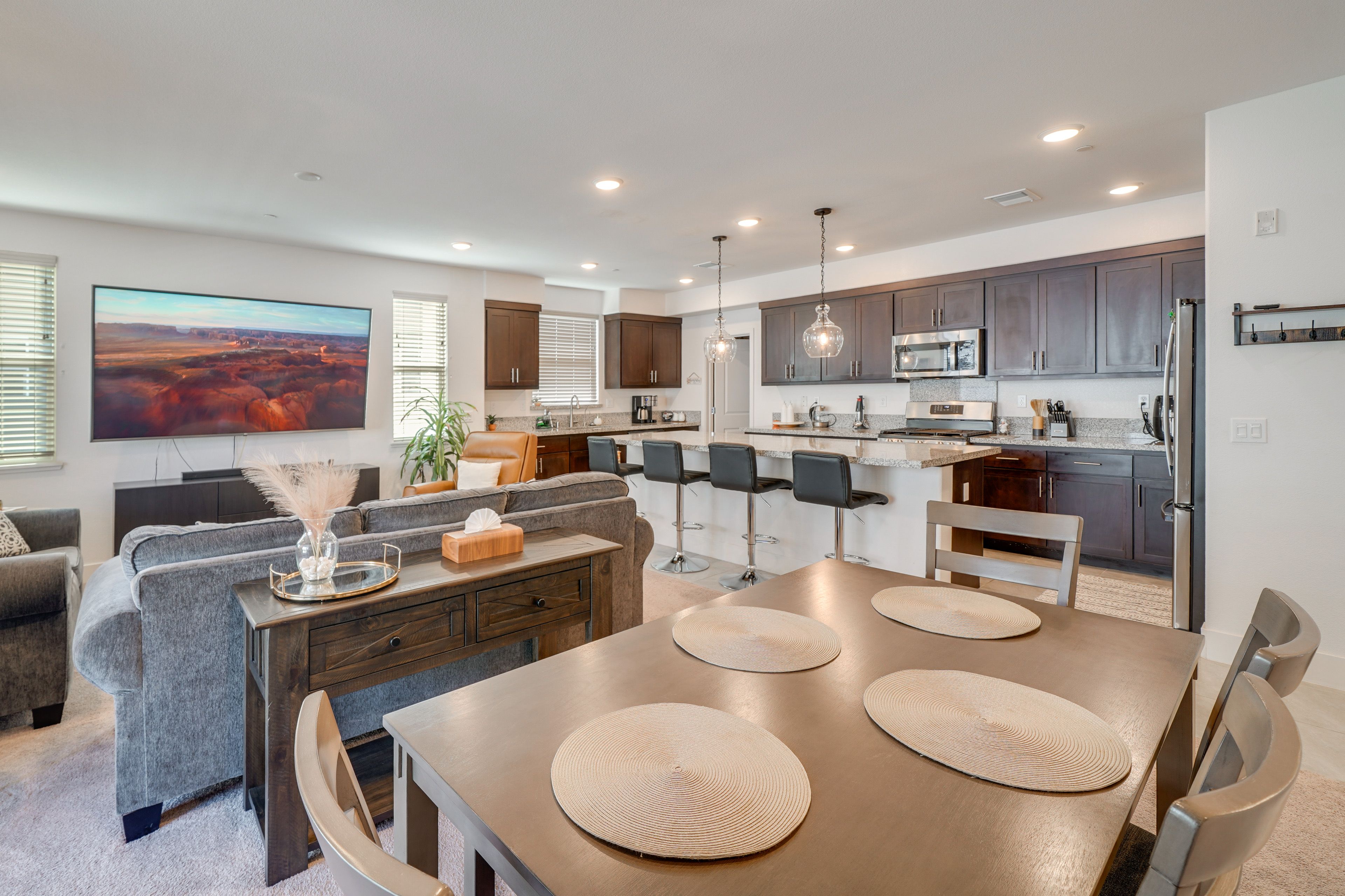 Open Interior | 2-Story Condo | Entry on 1st Floor