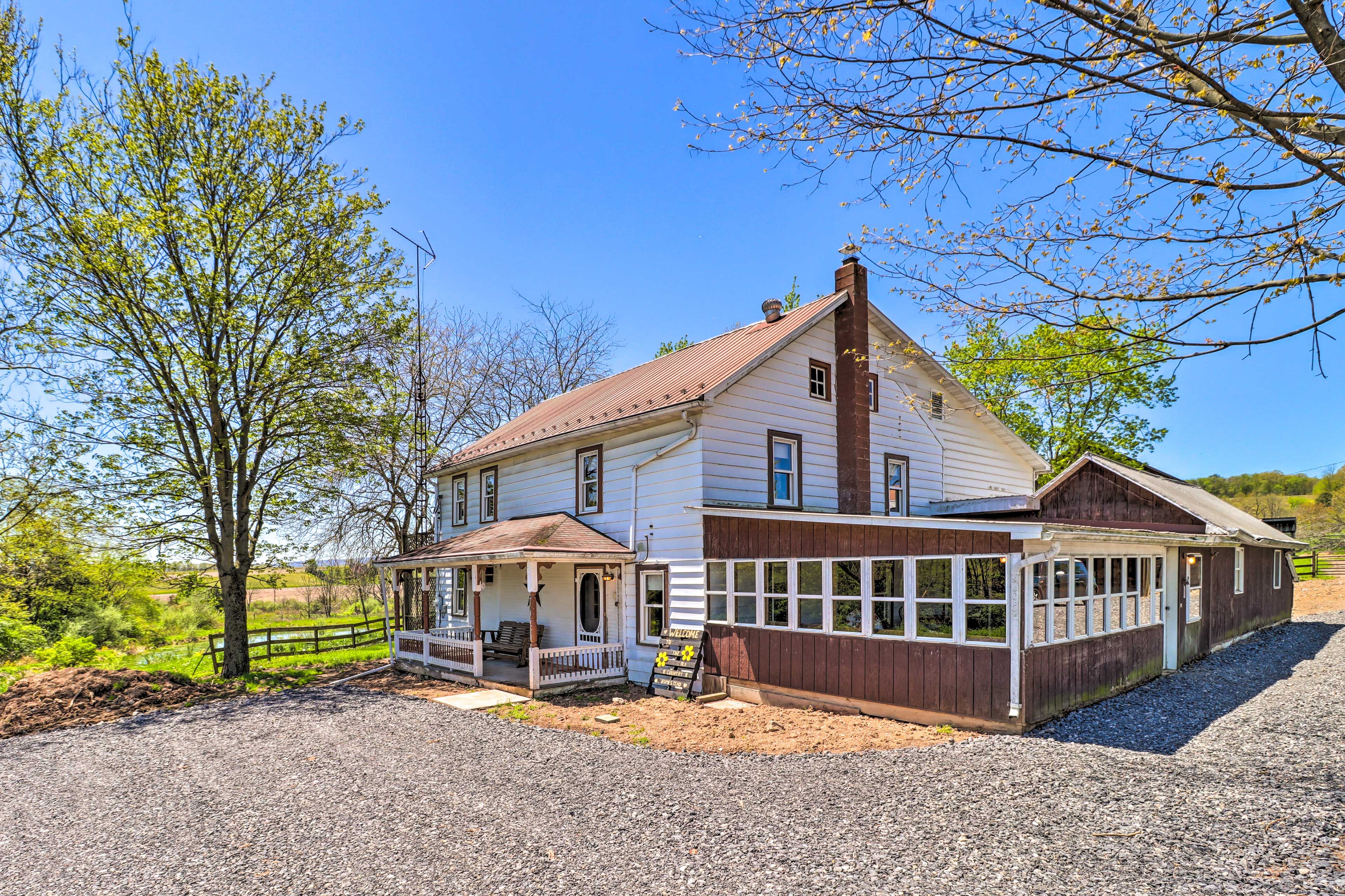 Mifflinburg Vacation Rental | 4BR | 2.5BA | Step to Enter | 2,730 Sq Ft