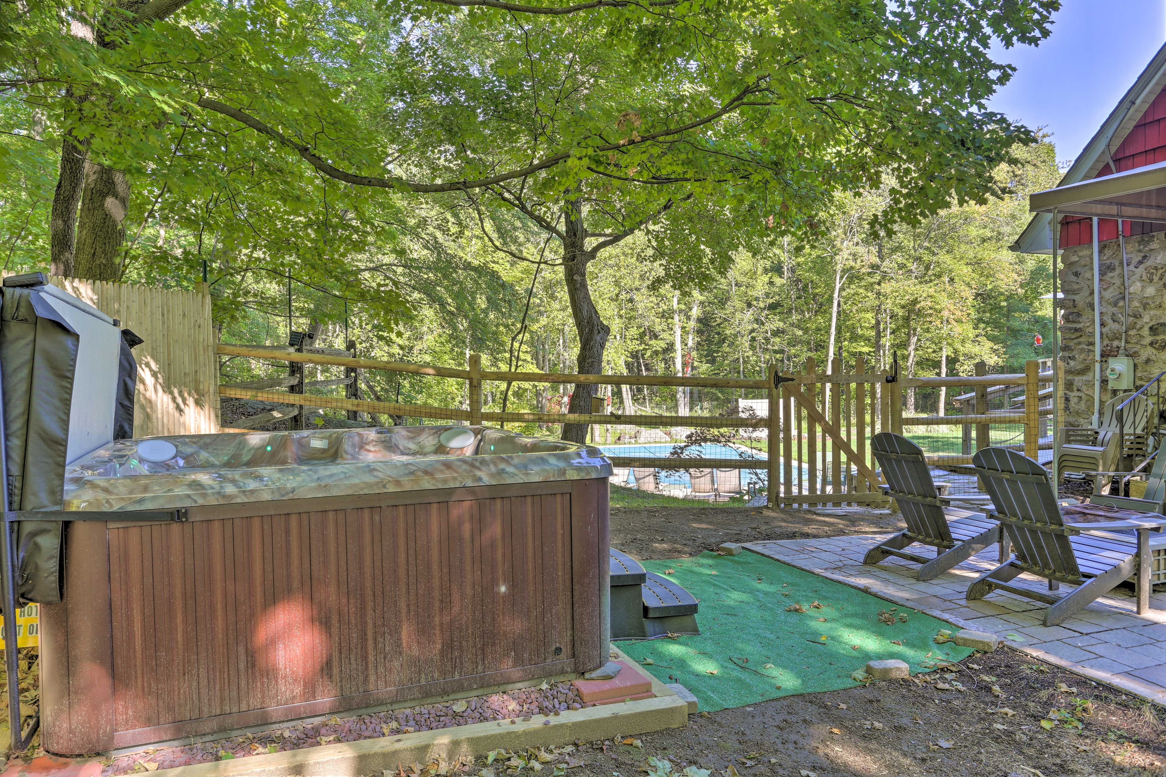 Patio | Private Hot Tub