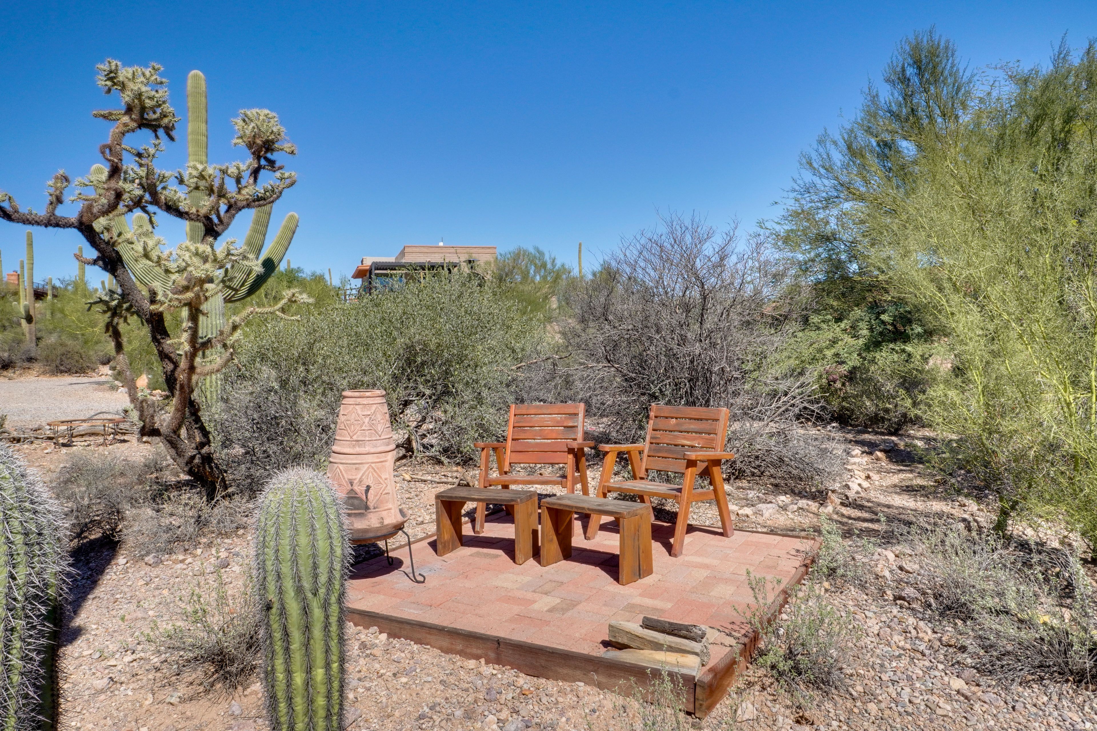 Patio | Chiminea | Mountain & Desert Views