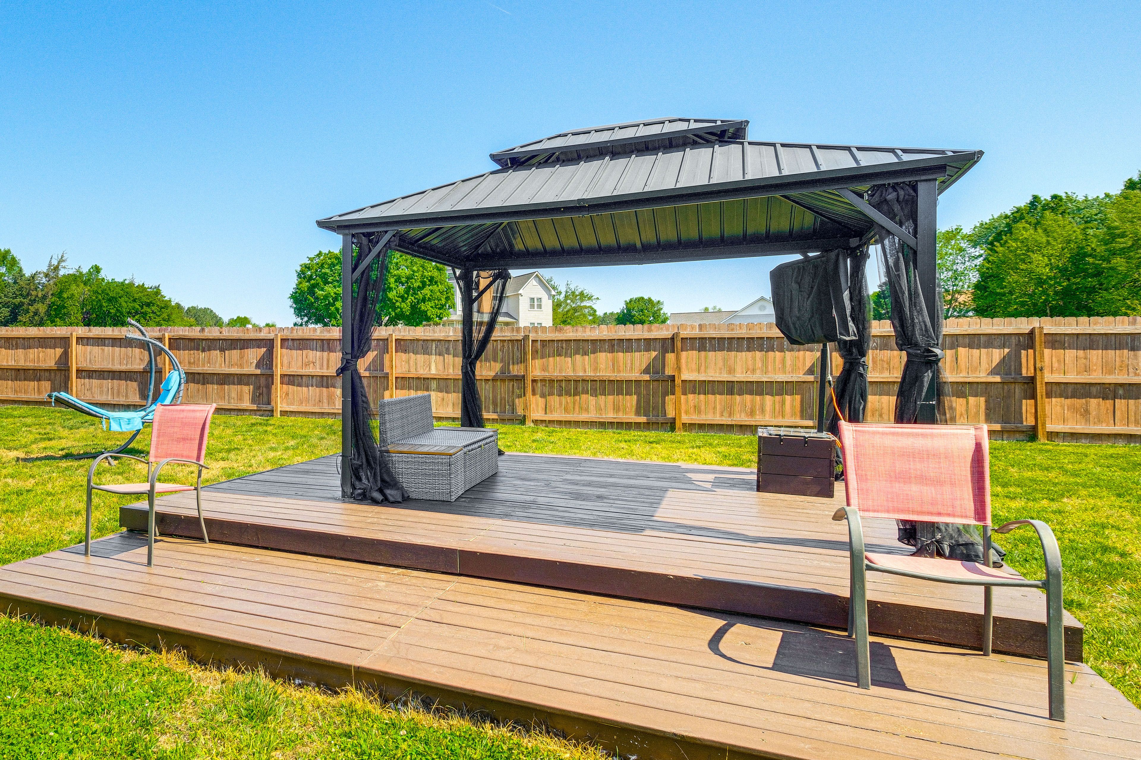 Exterior | Private Fenced Yard | Gazebo