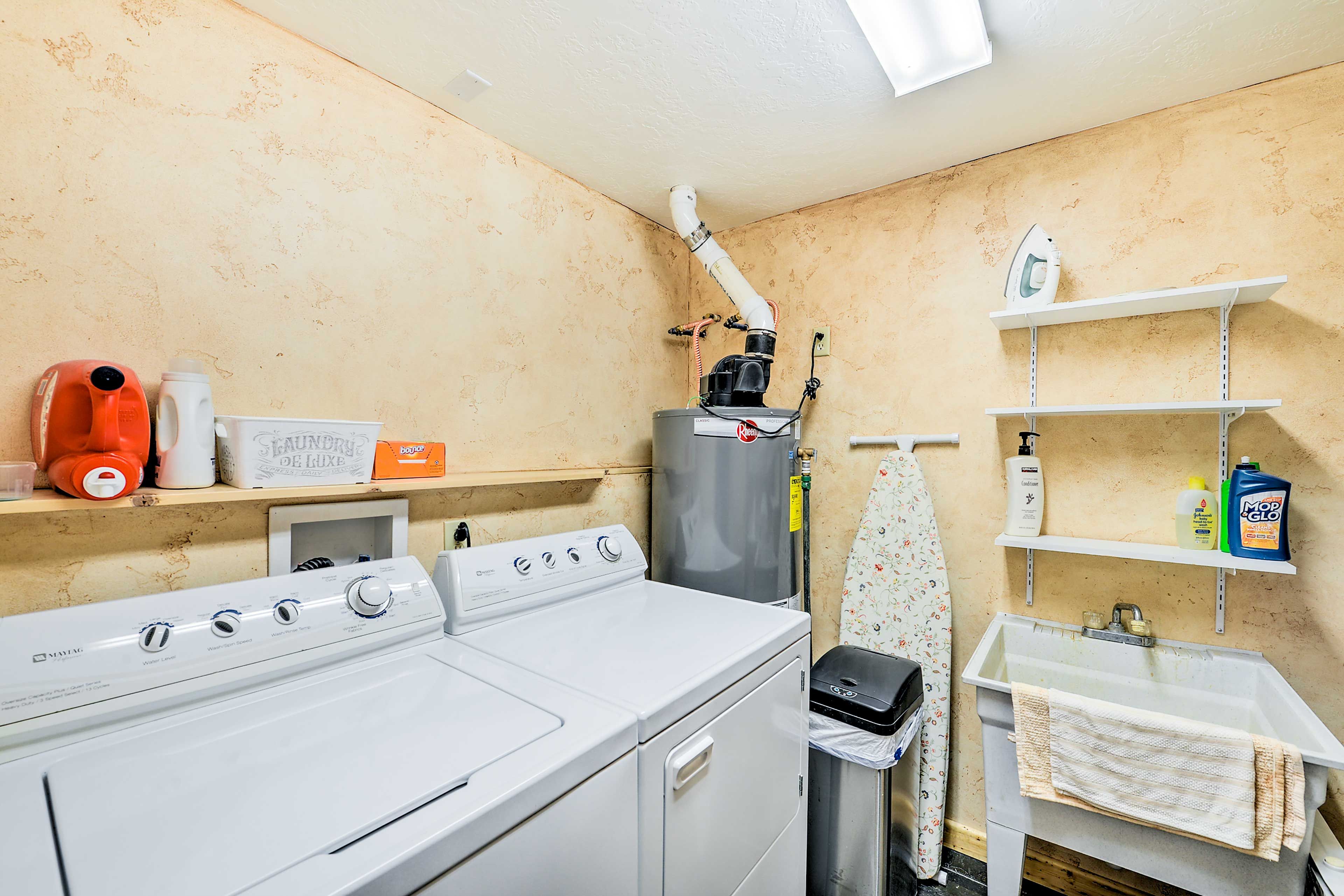 Laundry Room | Washer & Dryer | Iron & Board