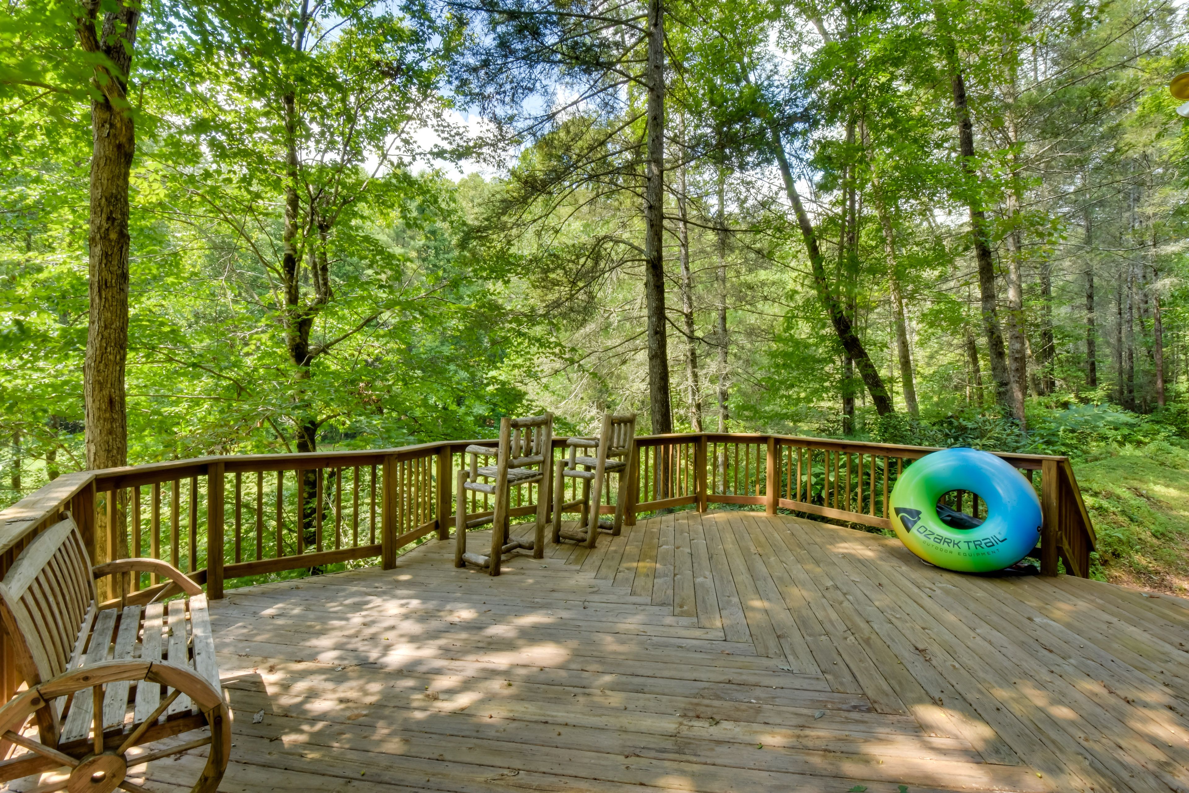 Lower Deck | Screened-In Porch | Creek Views