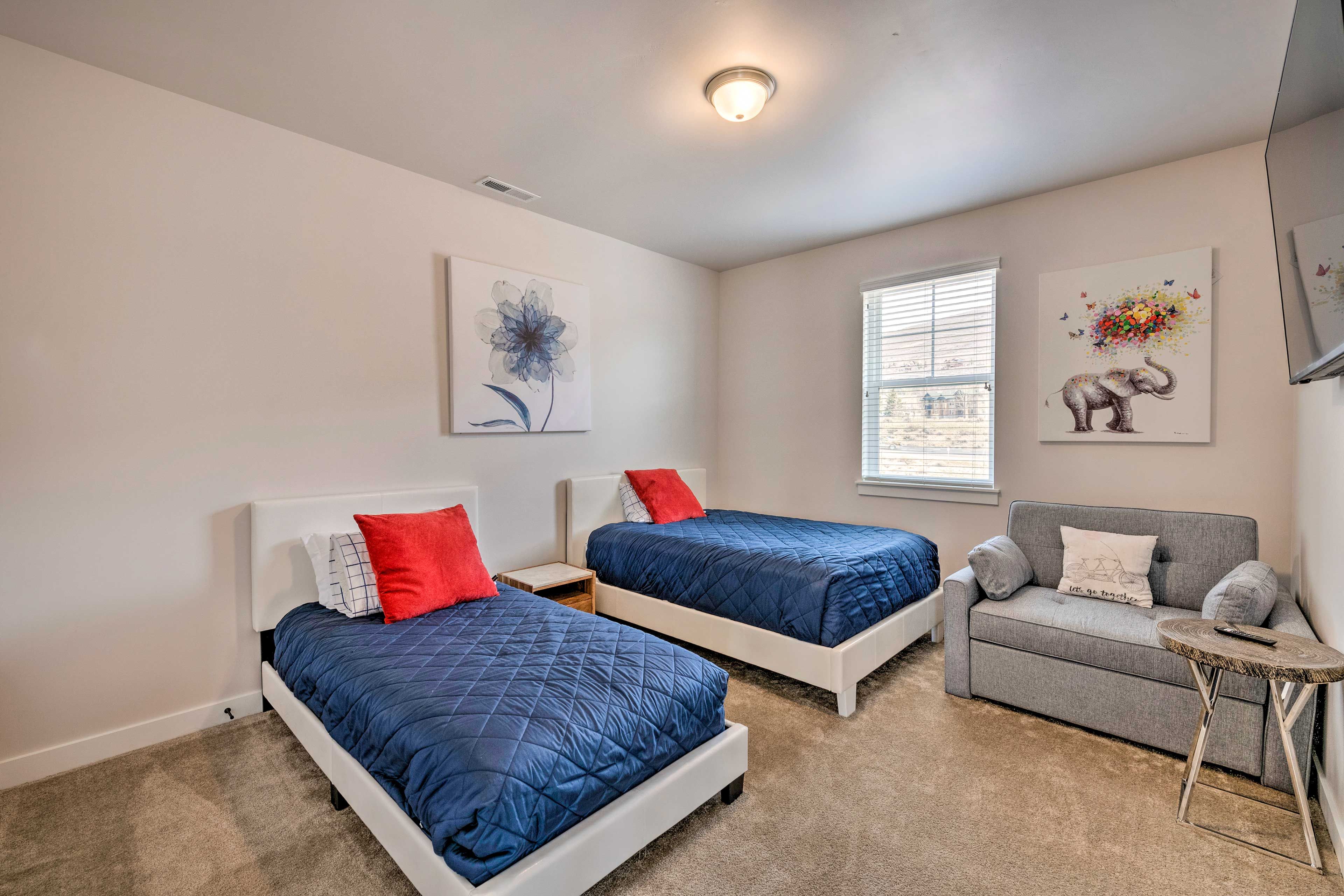 Bedroom 4 | Full Bed | Twin Bed | Twin La-Z-Boy Sleeper Sofa | 3rd Floor