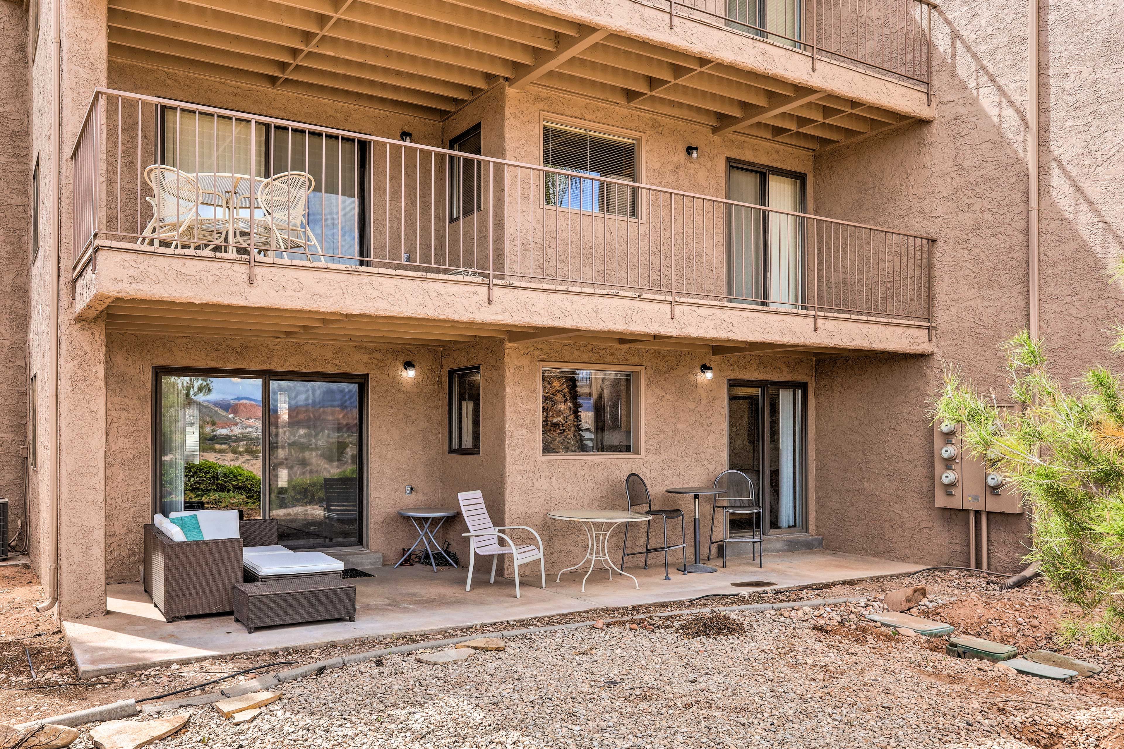 Condo Exterior | Furnished Patio