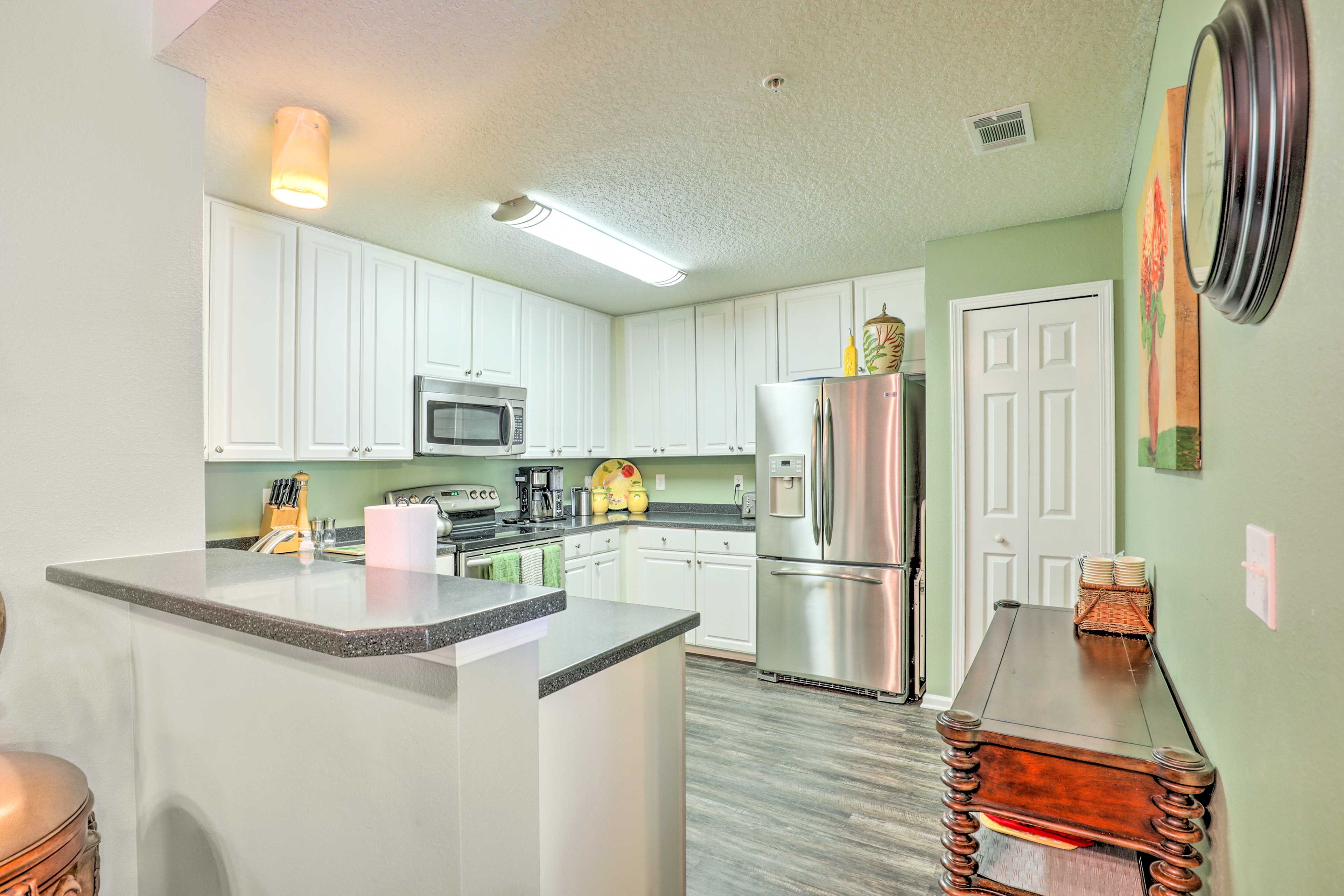 Well-Equipped Kitchen | 2nd-Floor Condo | Access to Community Amenities