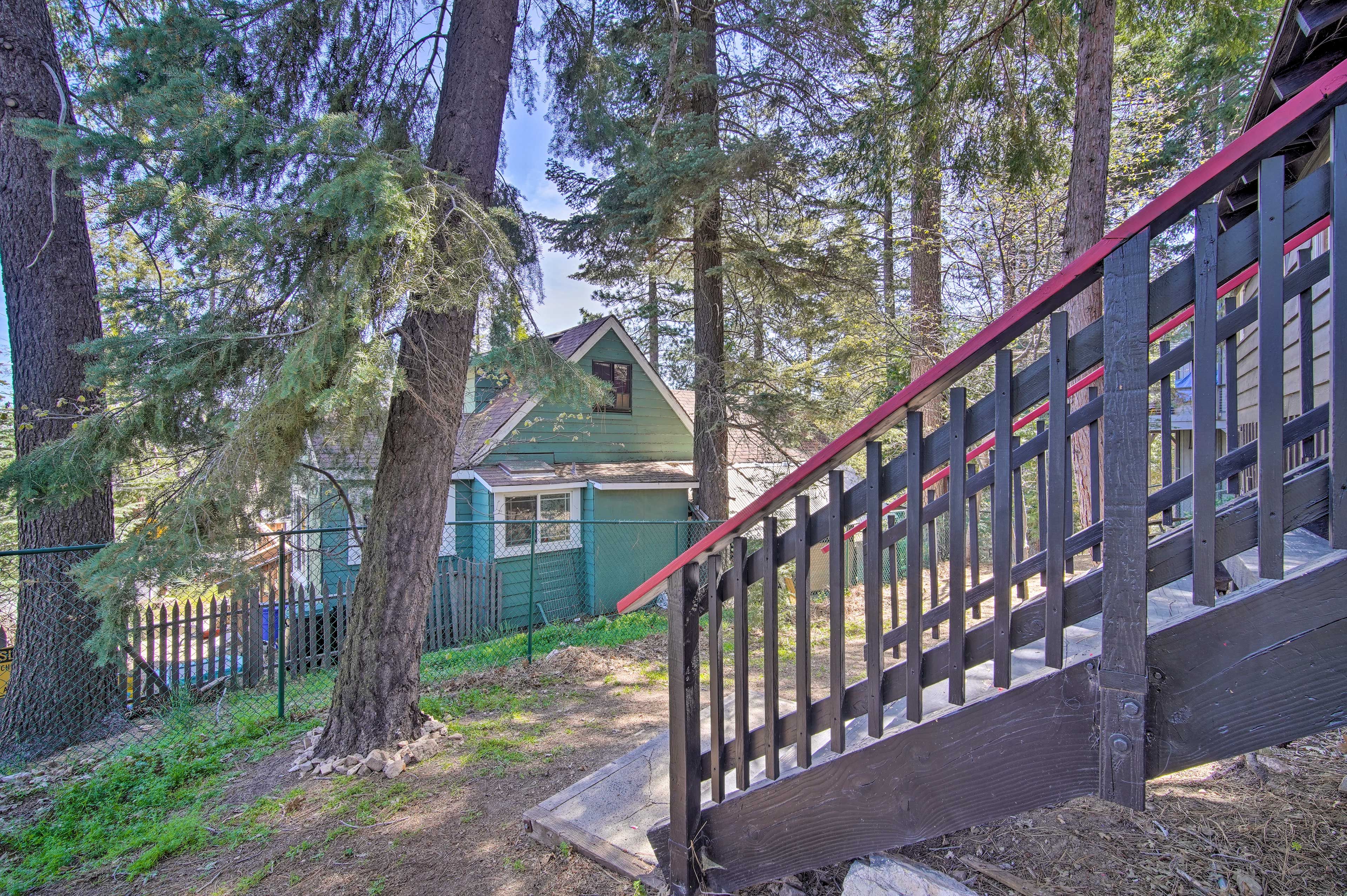 Private Yard | Stairs to Deck