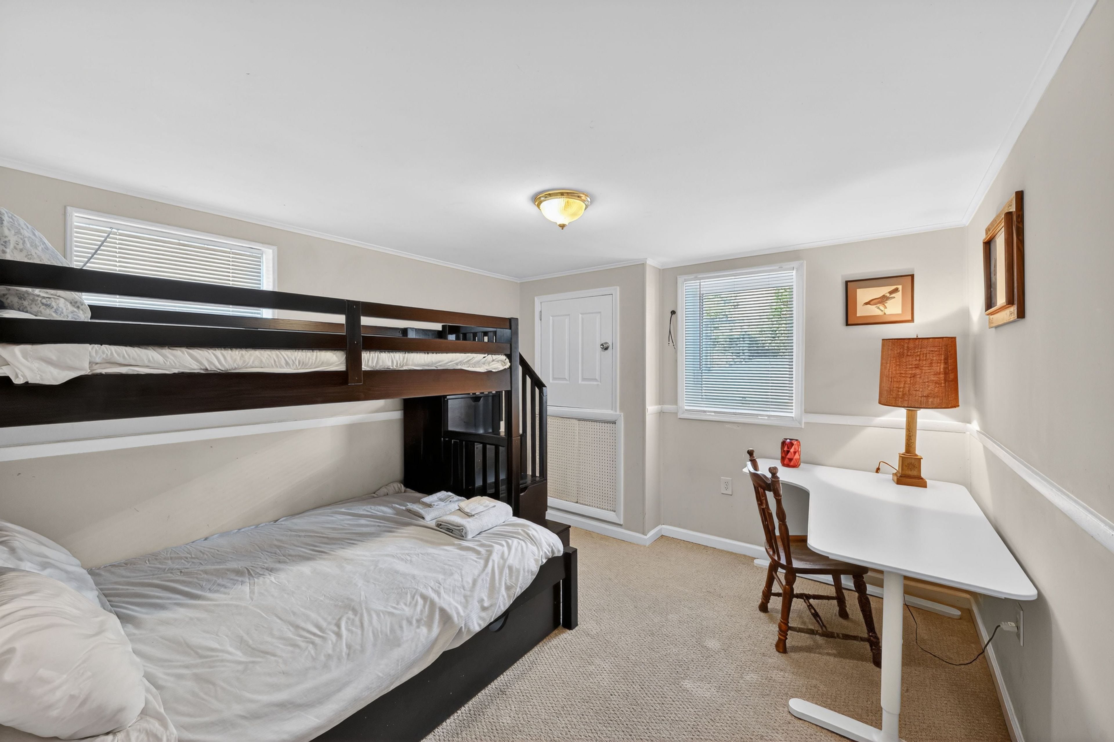 Bedroom 4 | Twin/Full Bunk Bed | Basement | Desk