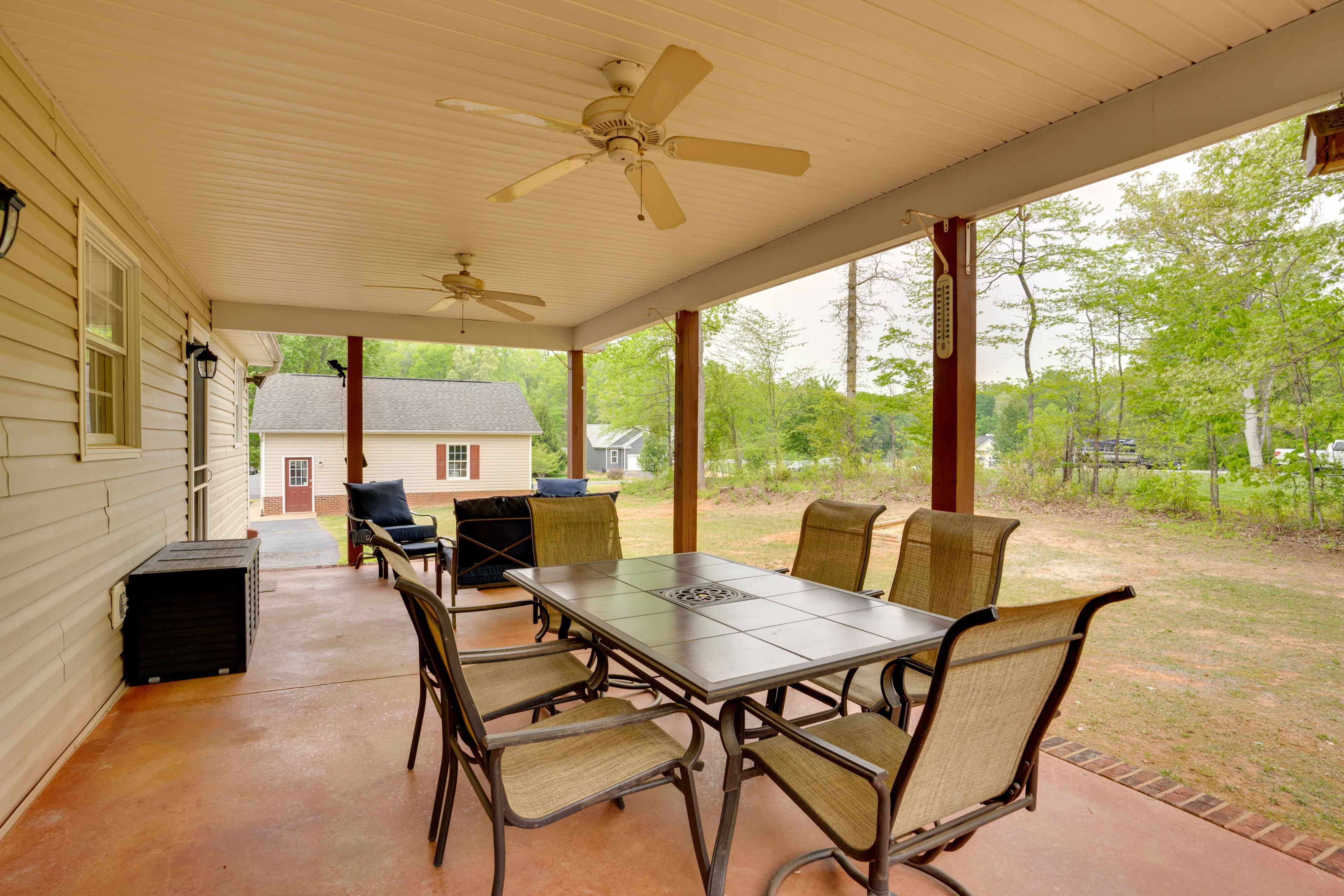 Exterior | Large Patio | Gas Fire Pit w/ Seating | Dining Area