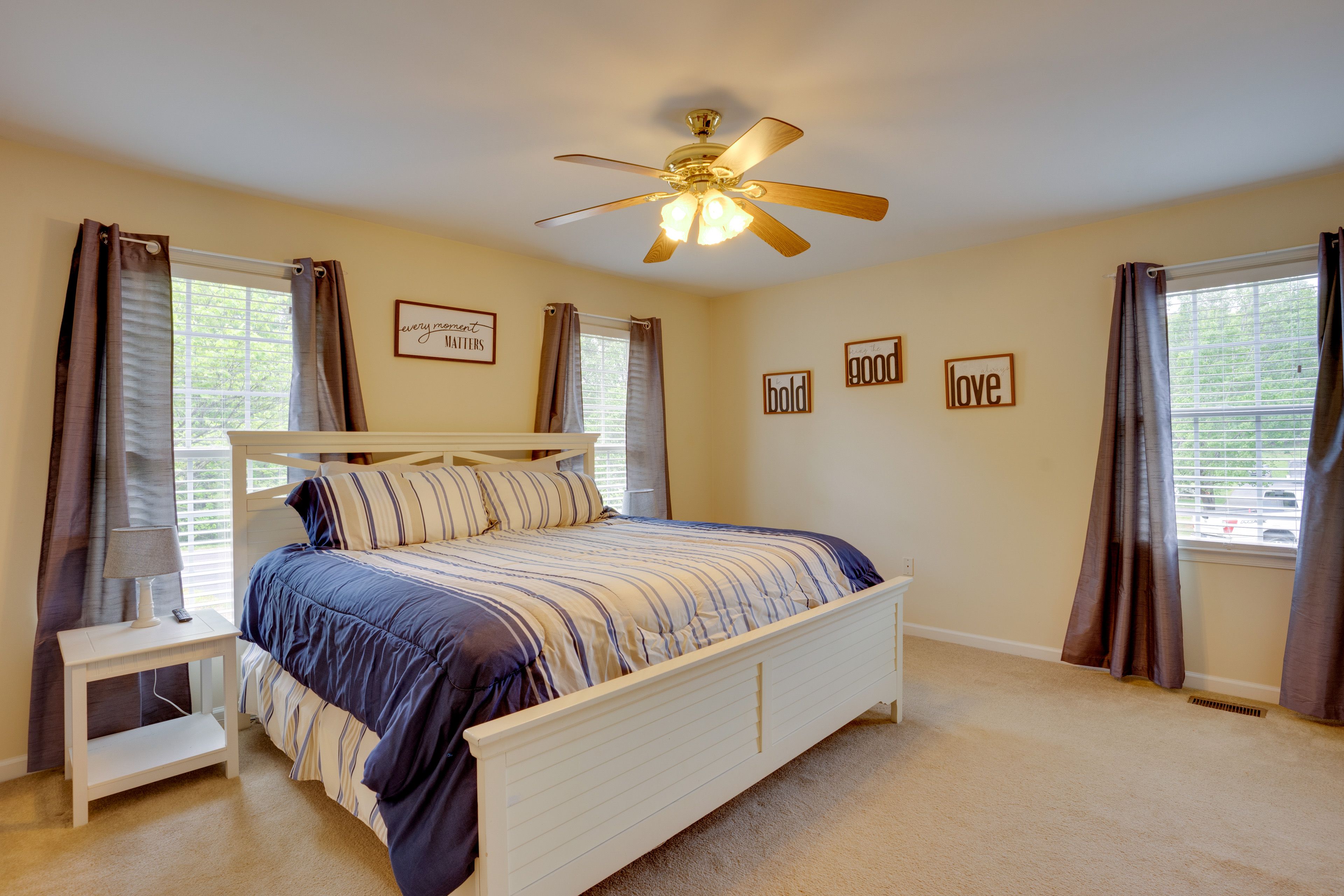 Bedroom 1 | King Bed | Linens Provided | Walk-In Closet | Hangers