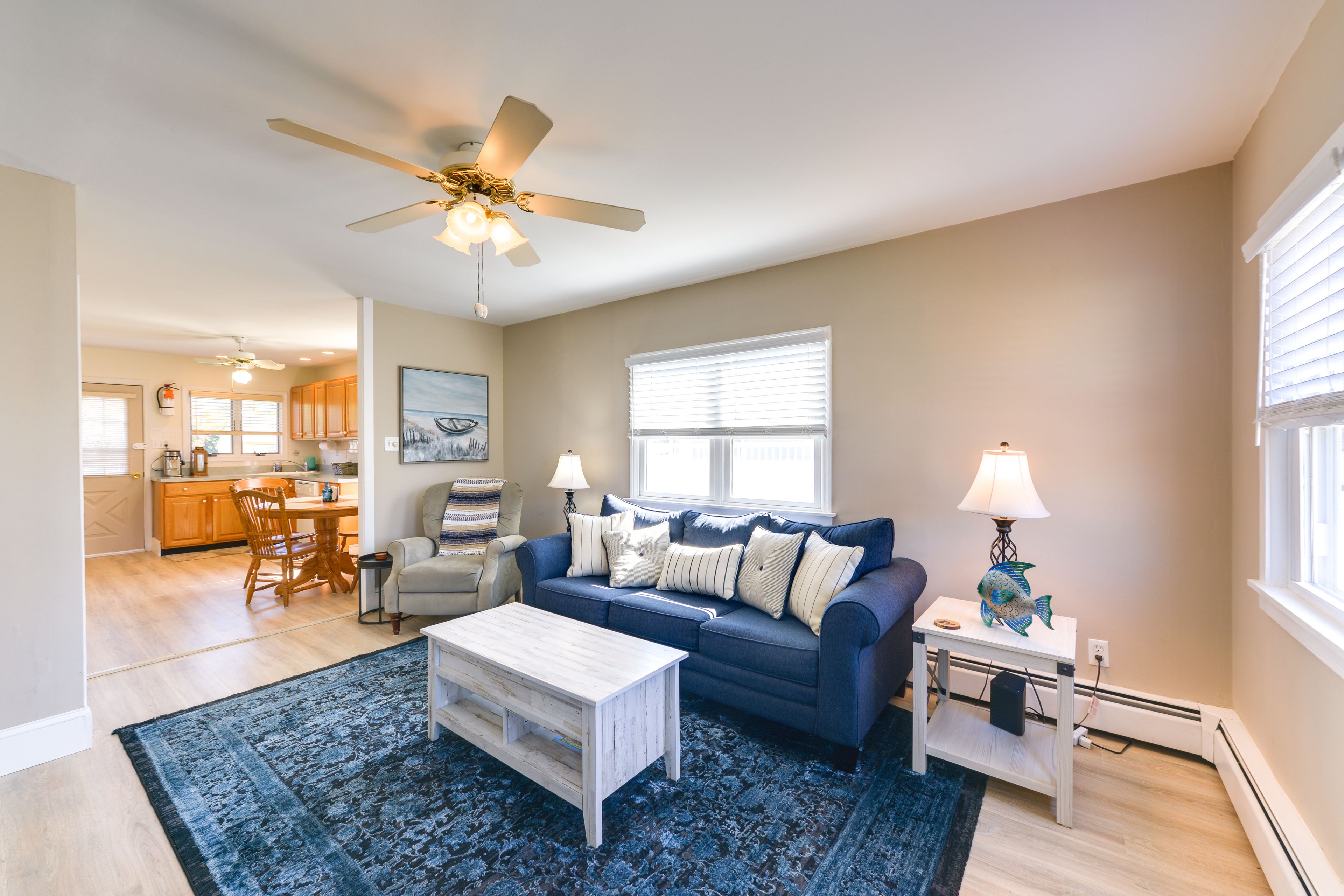 Living Room | Single-Story Home | Free WiFi | Central A/C & Heating