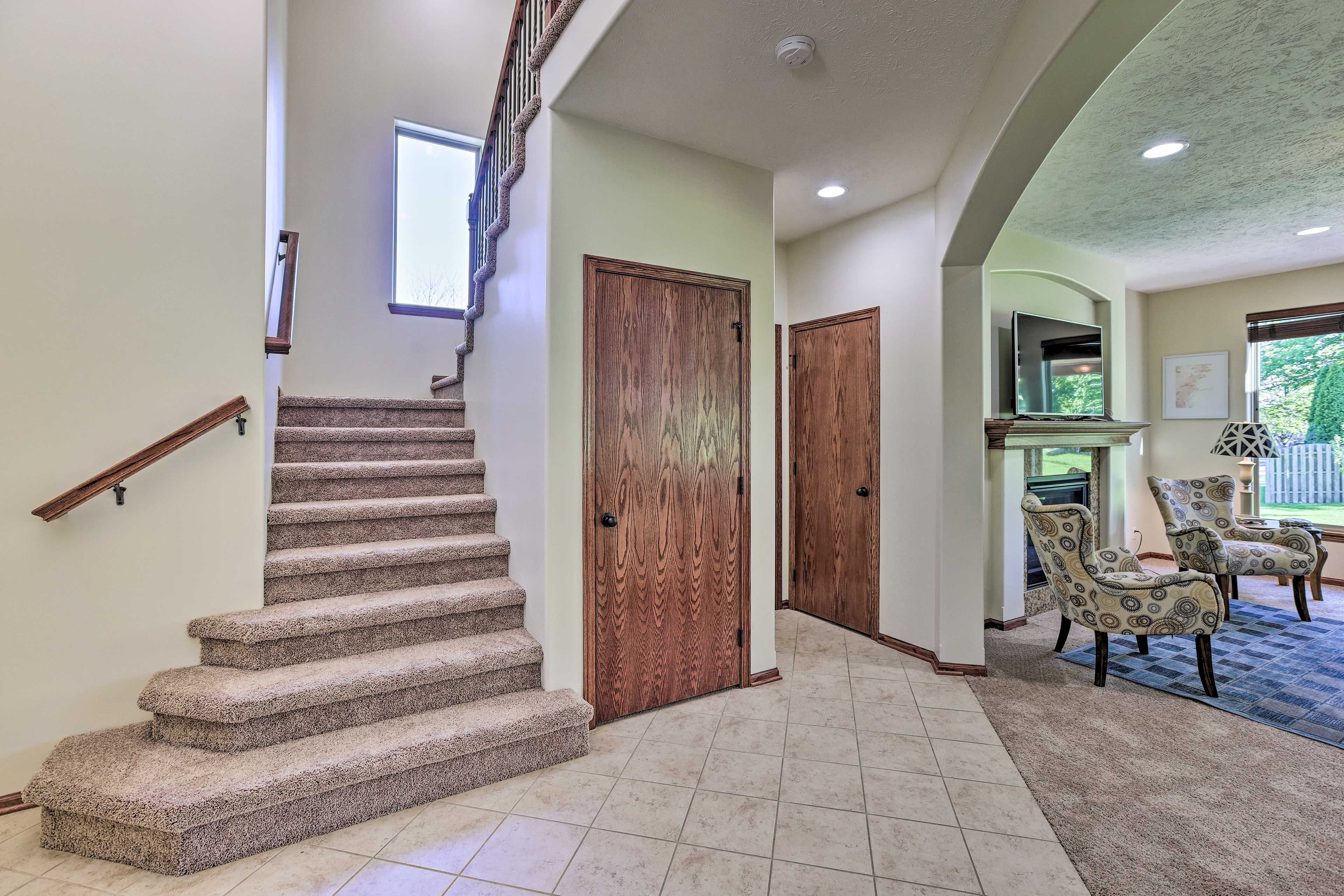 Staircase & Living Room | Central A/C