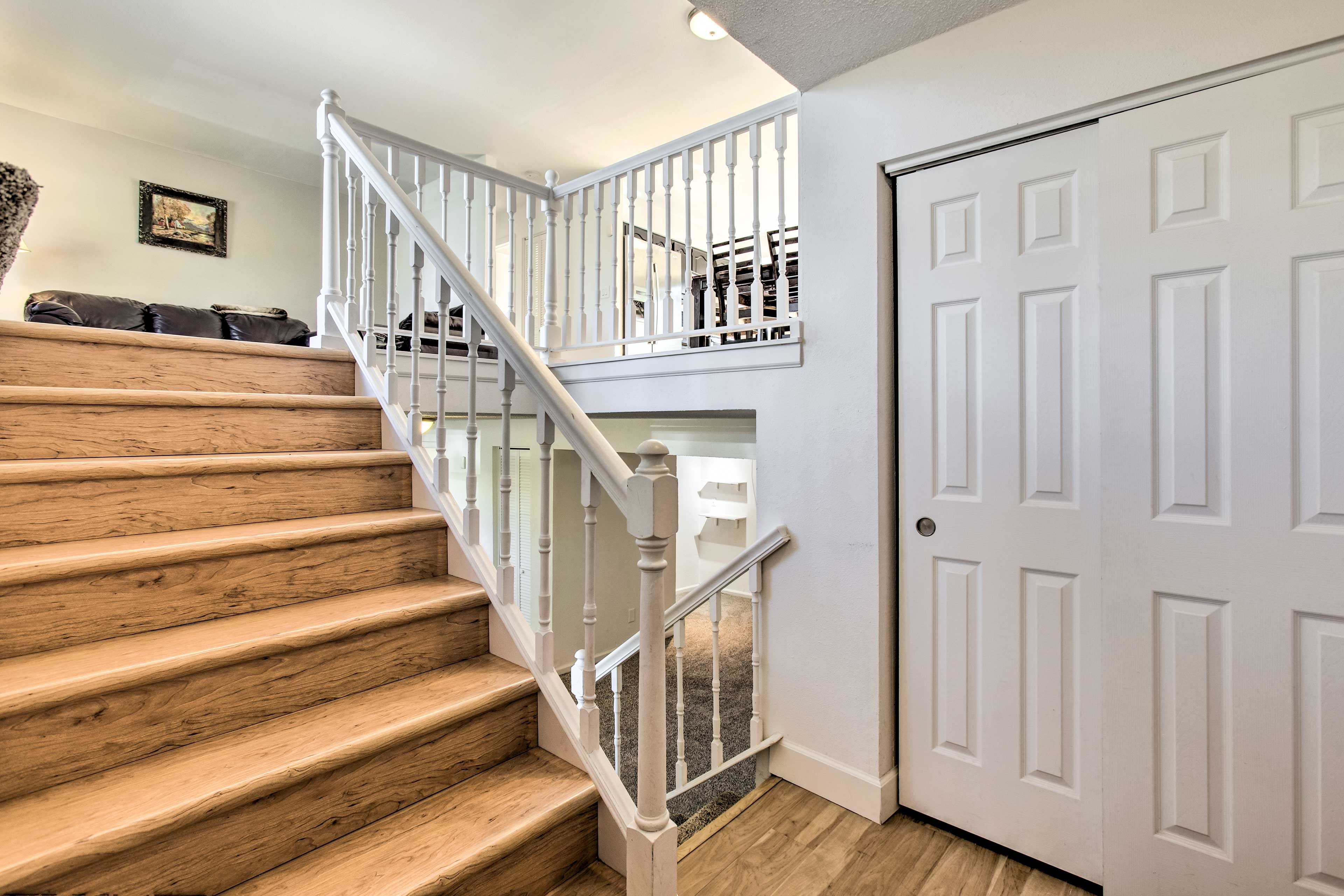 Stairs to Access Main Level & Lower Level