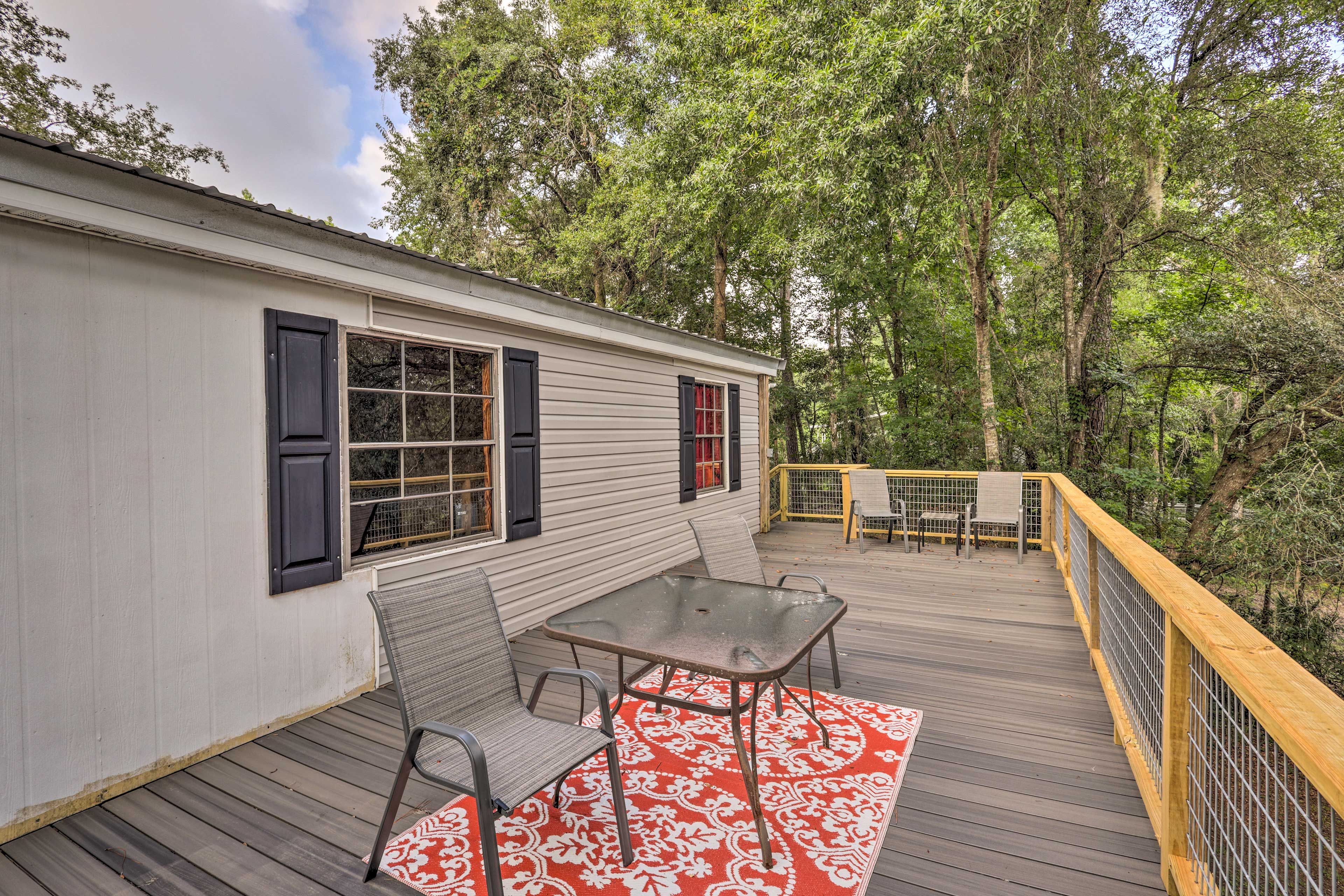 Private Deck | Covered Patio w/ Grill | River Views & Access
