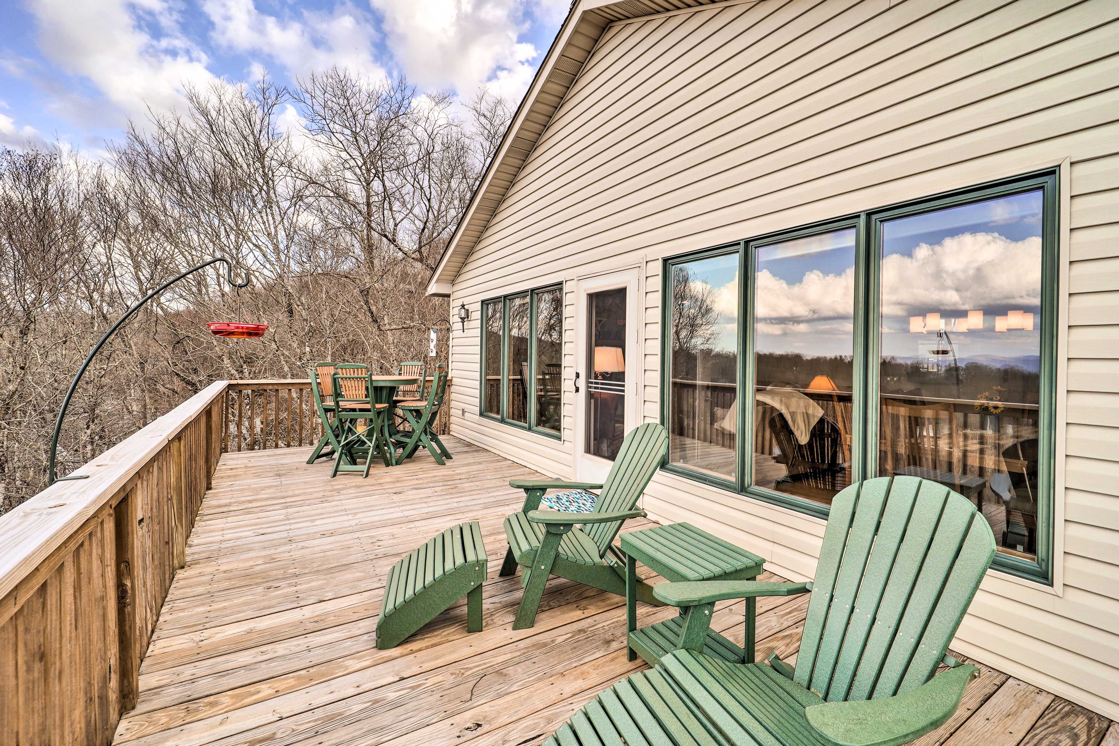 Cabin Exterior | Furnished Deck