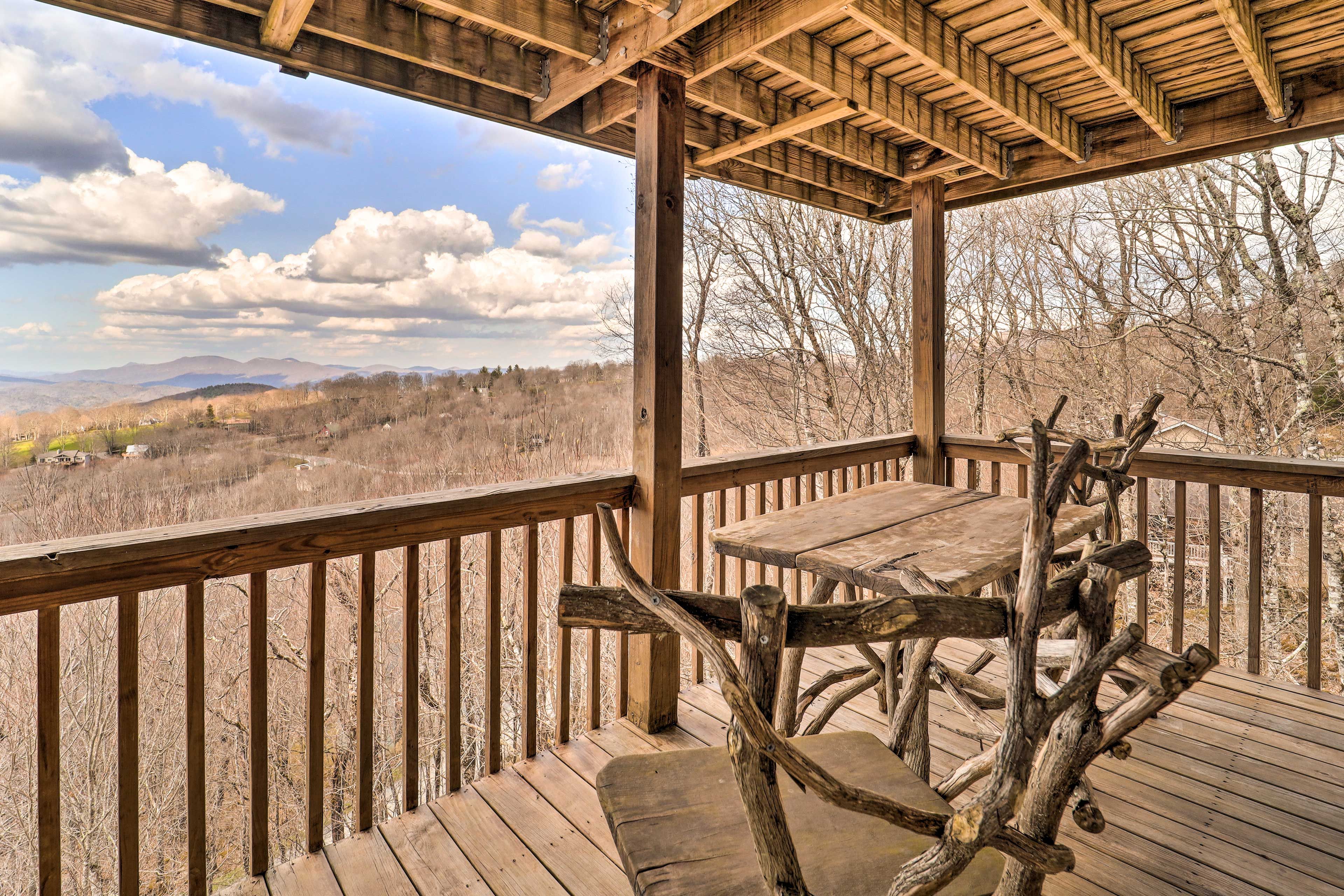Cabin Exterior | Furnished Deck