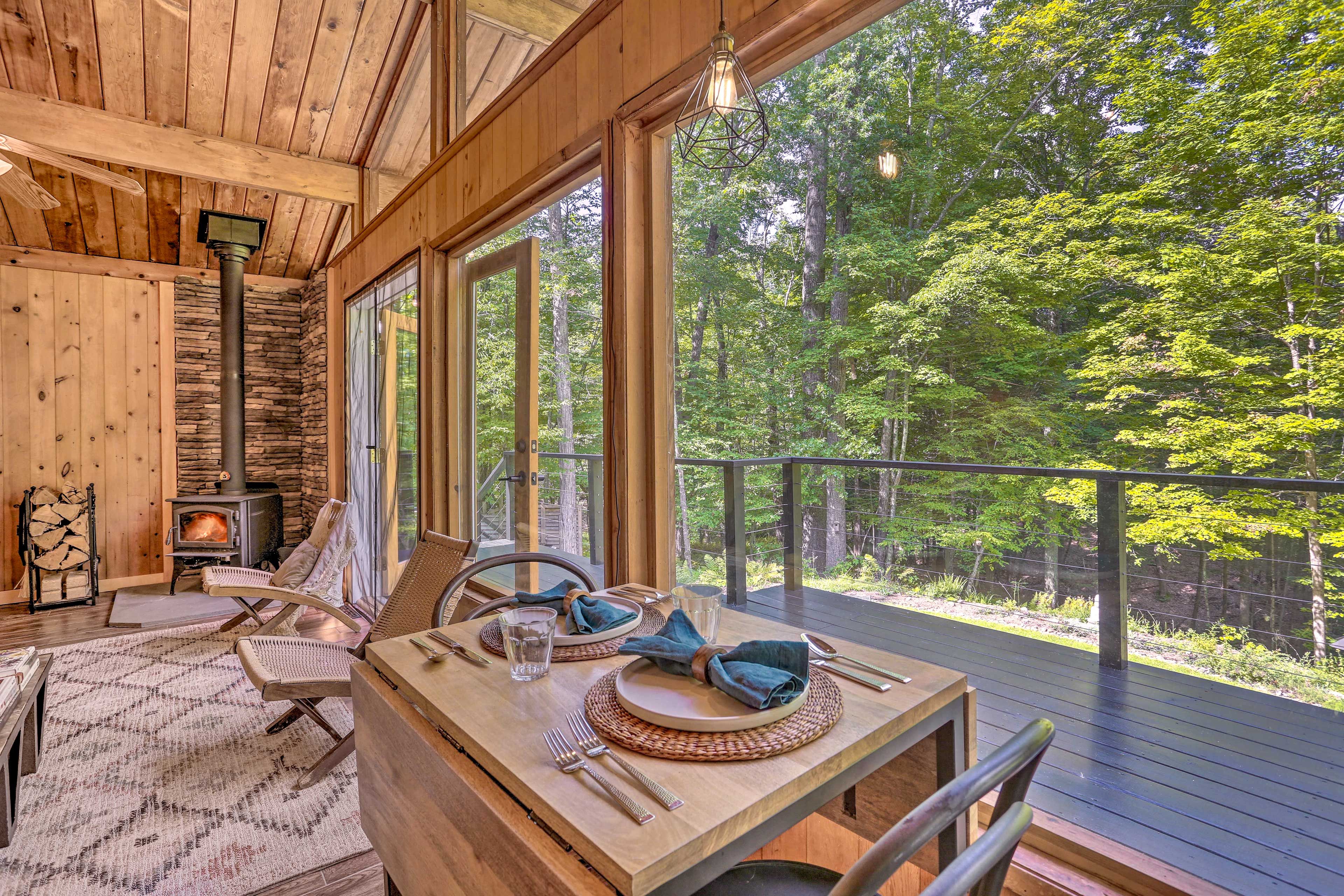 Dining Area | Dishware Provided | French Doors