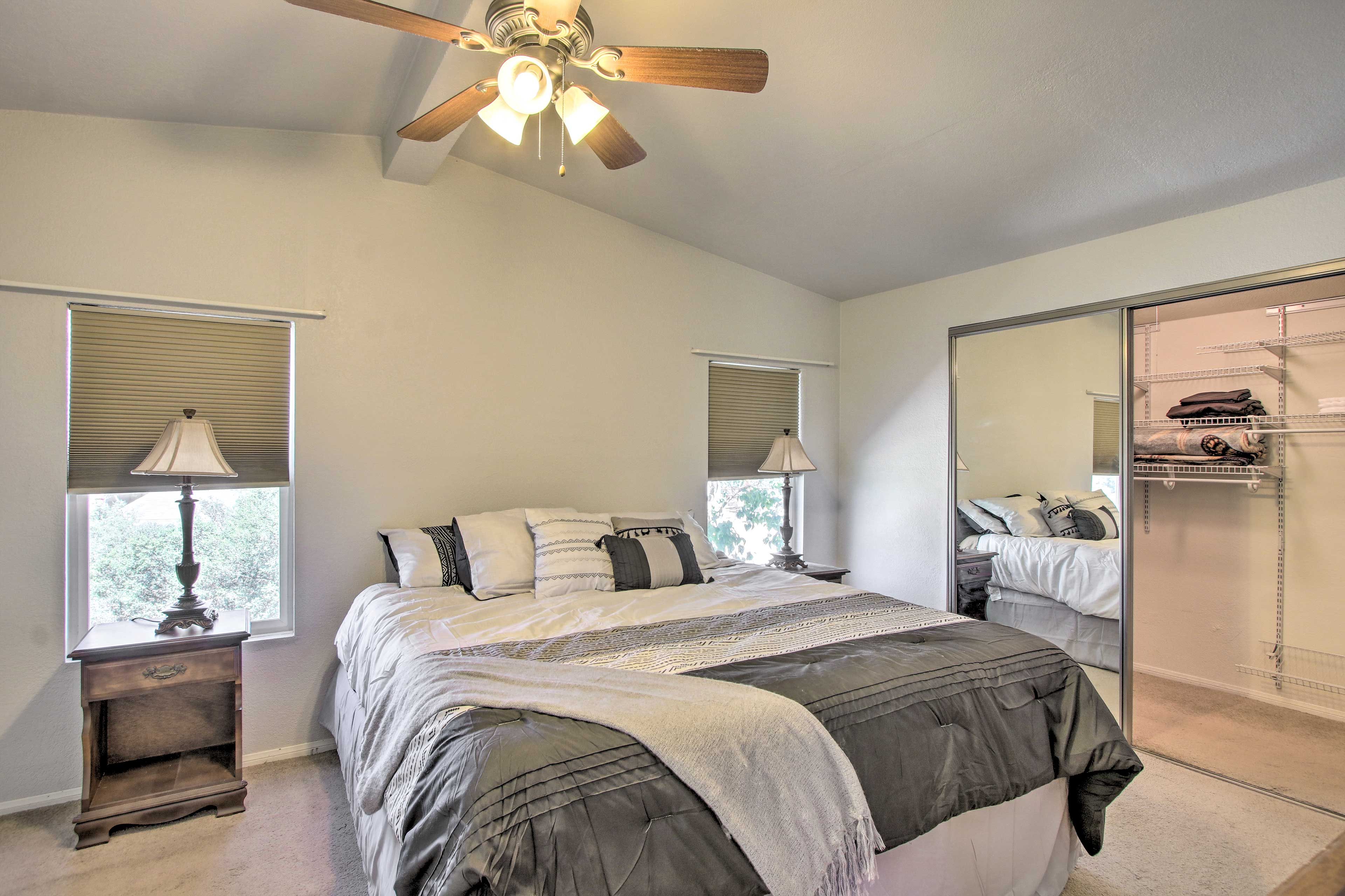Bedroom 1 | California King Bed | Linens Provided | Smart TV | En-Suite Bathroom